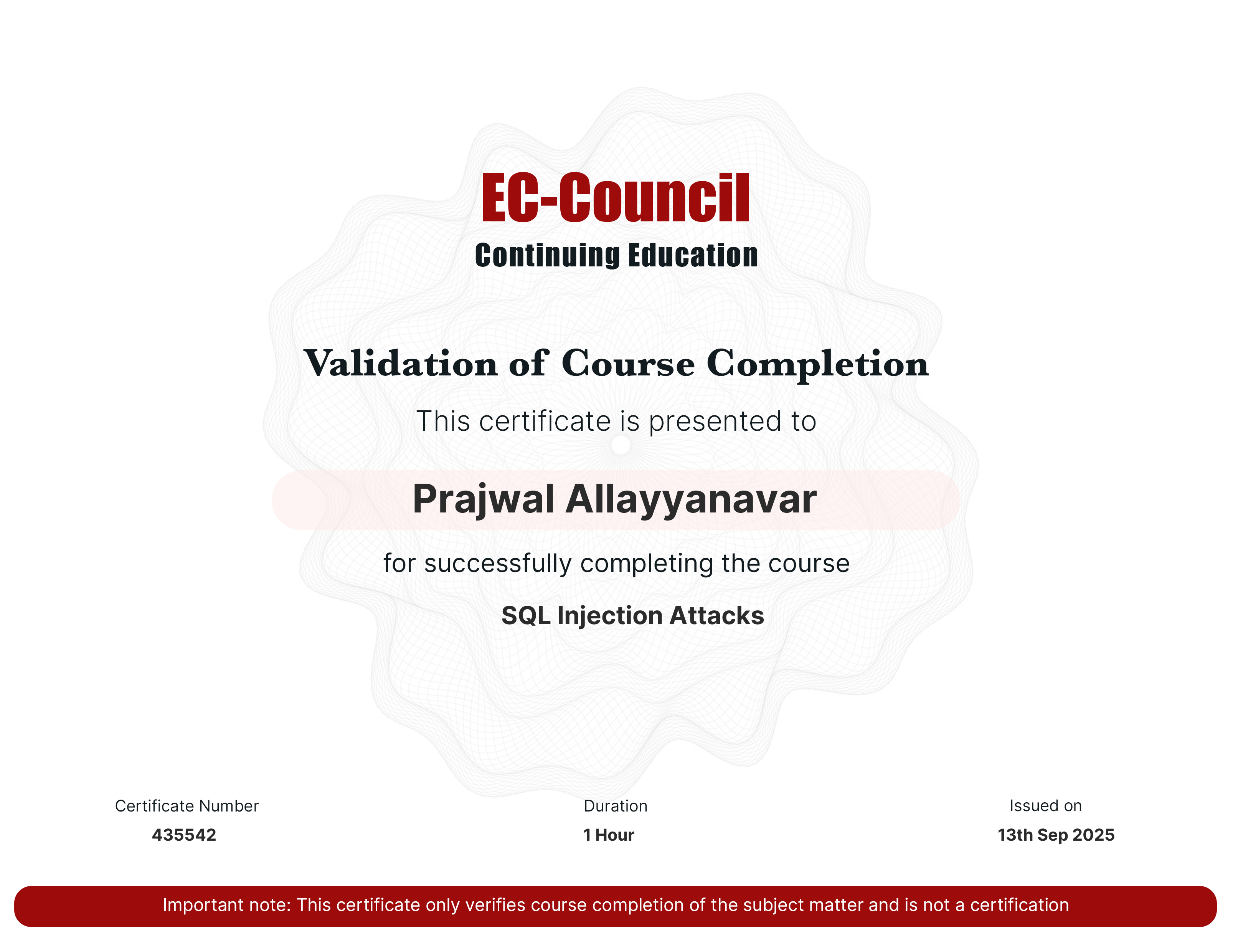 certificate