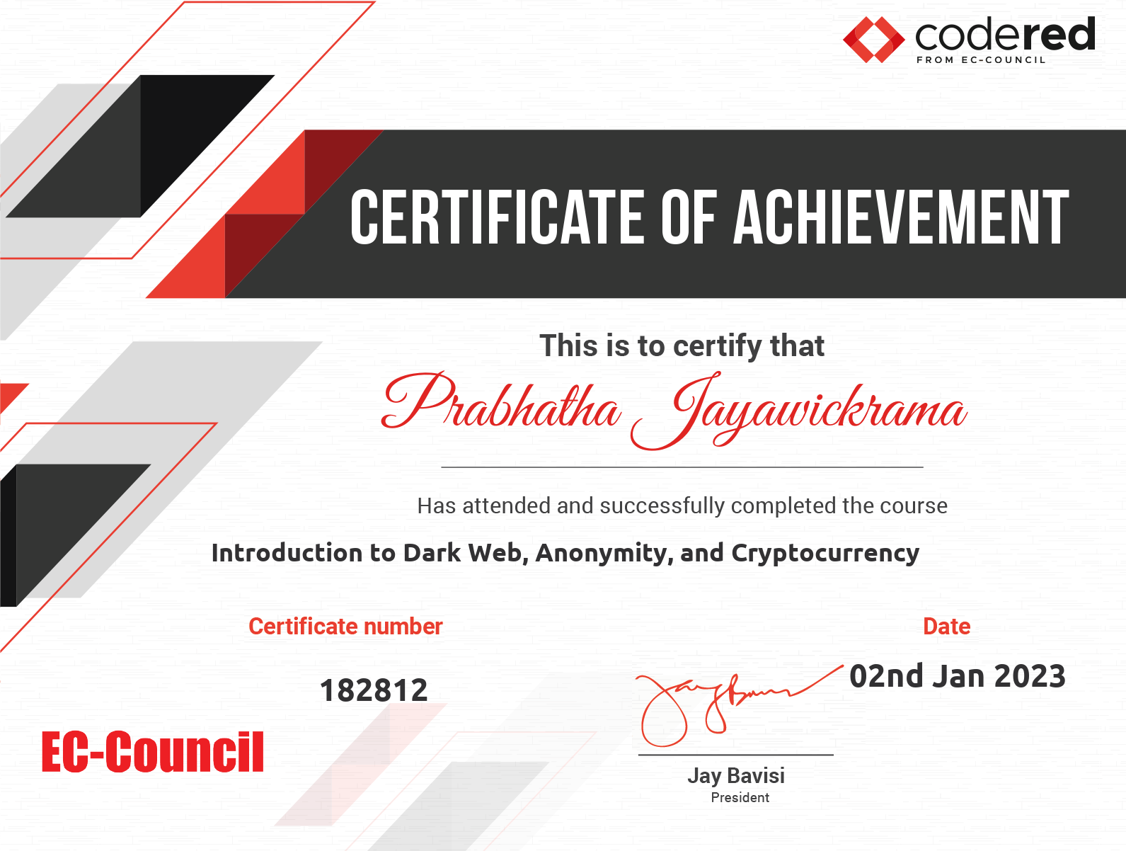 certificate