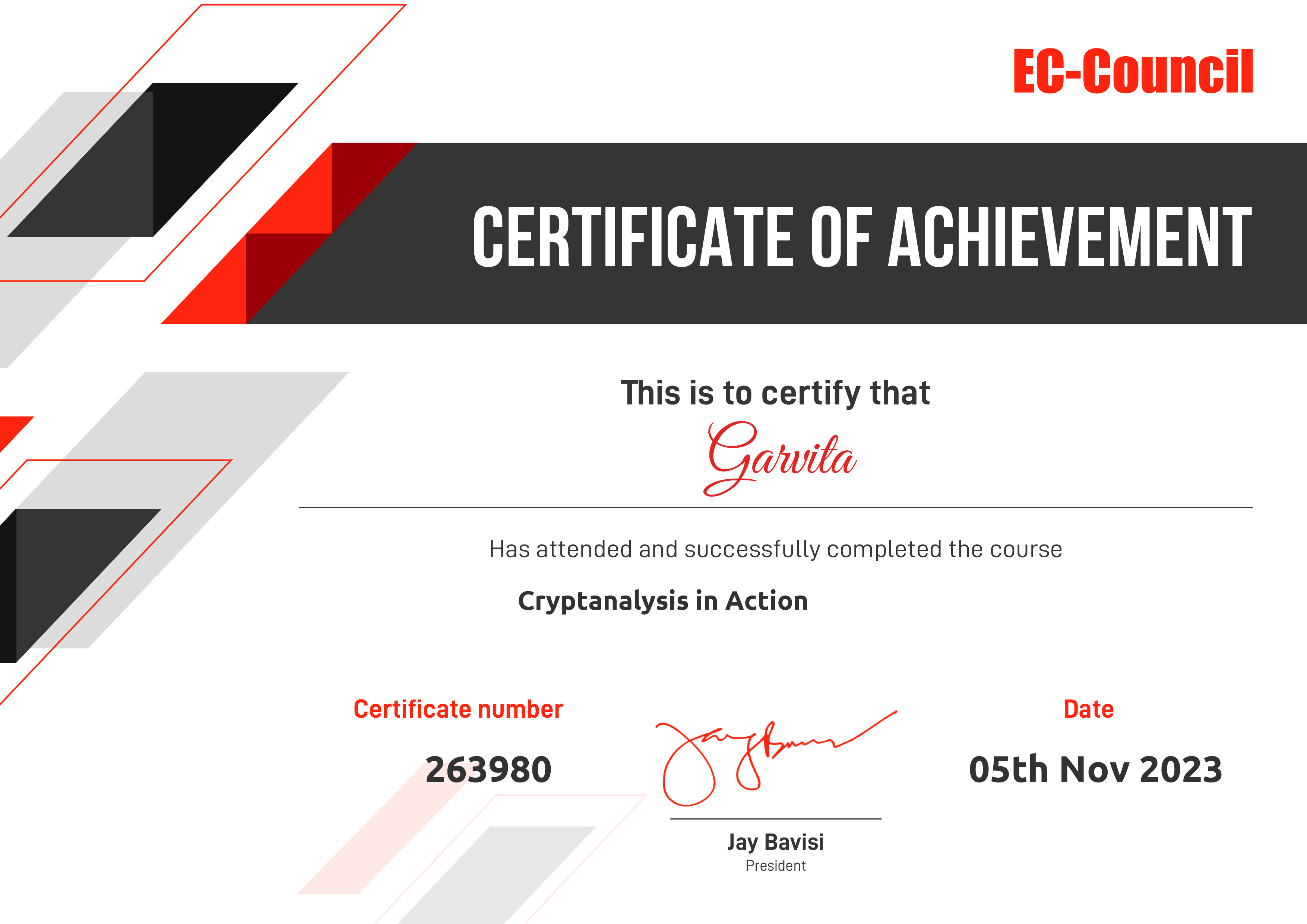 certificate