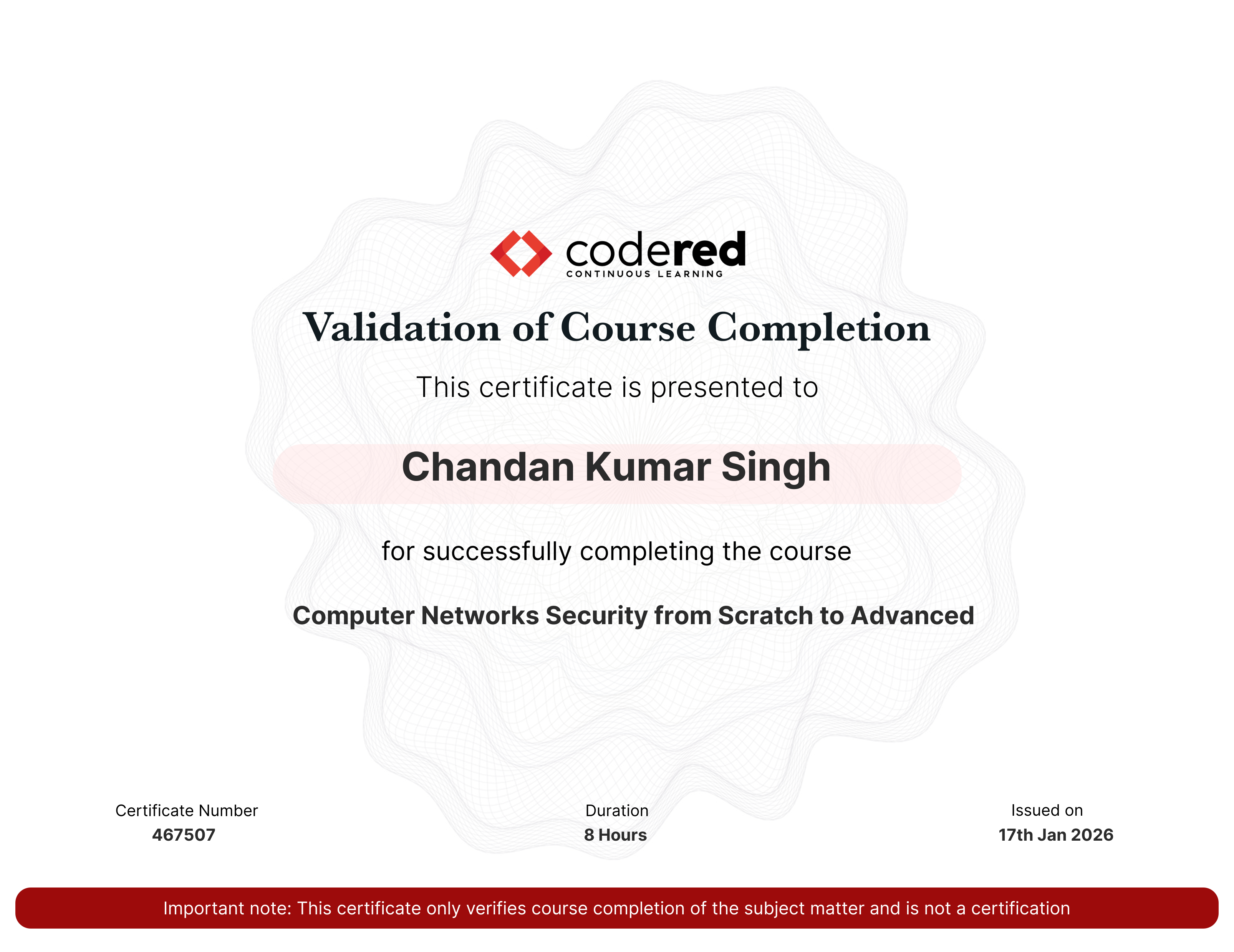certificate