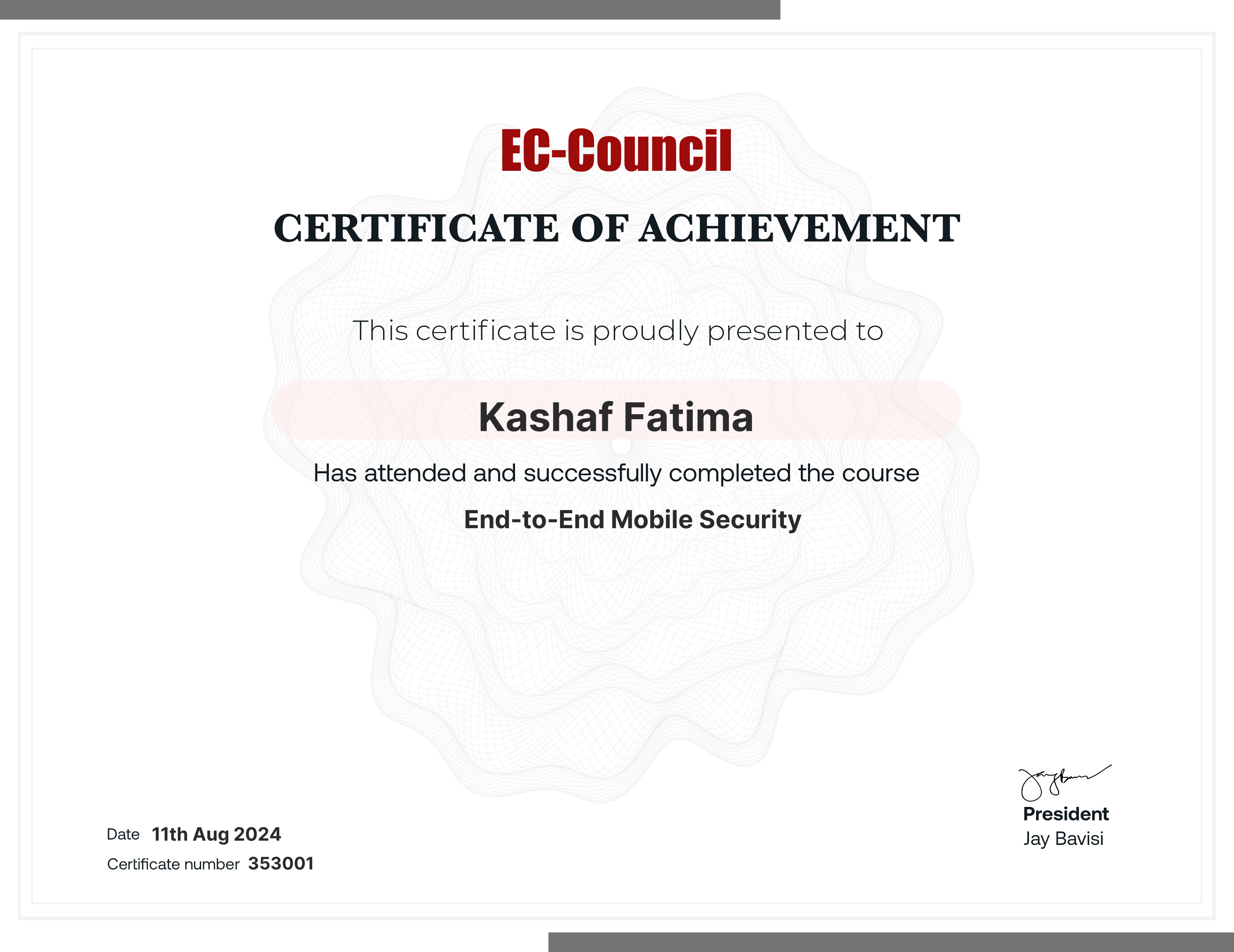 certificate