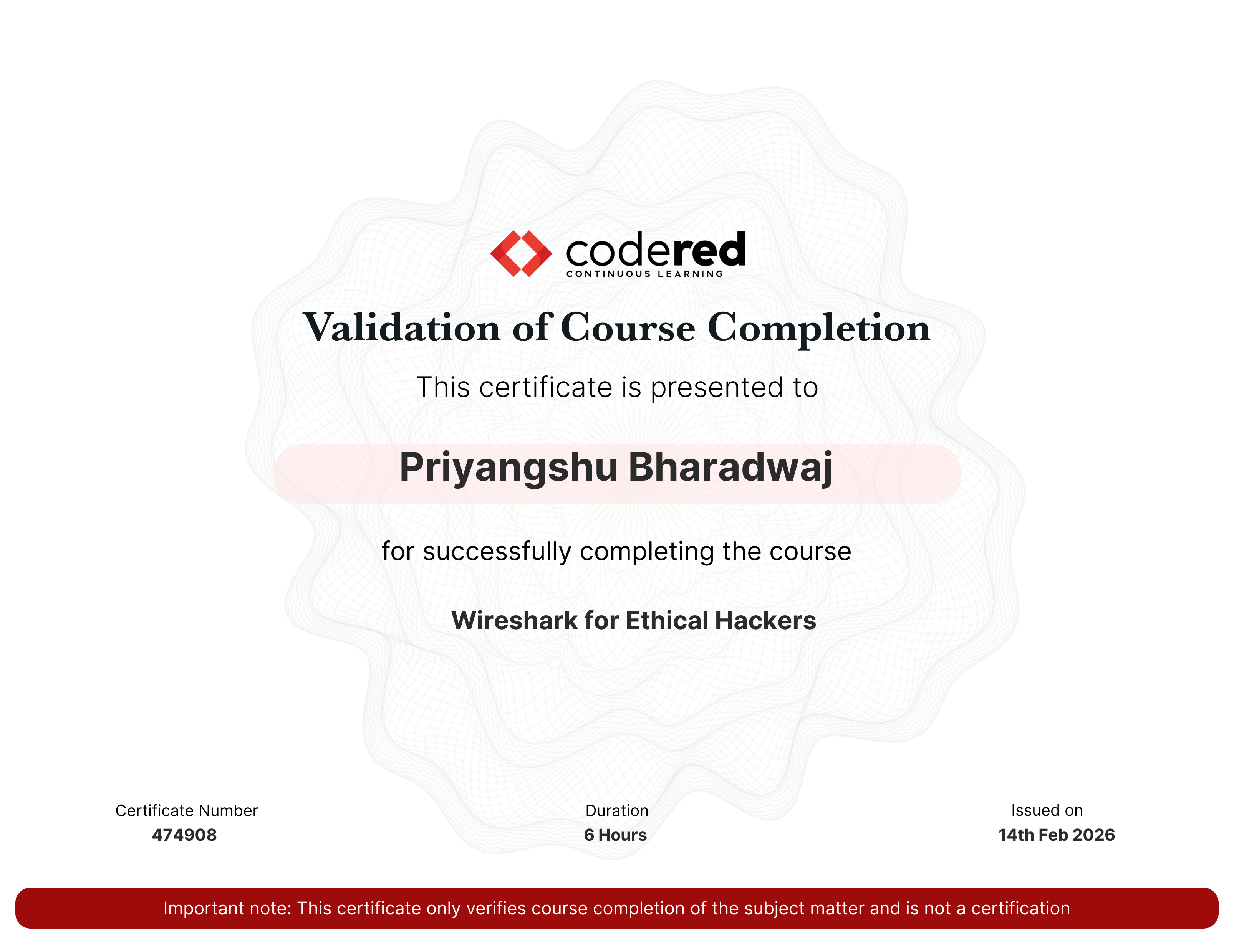certificate