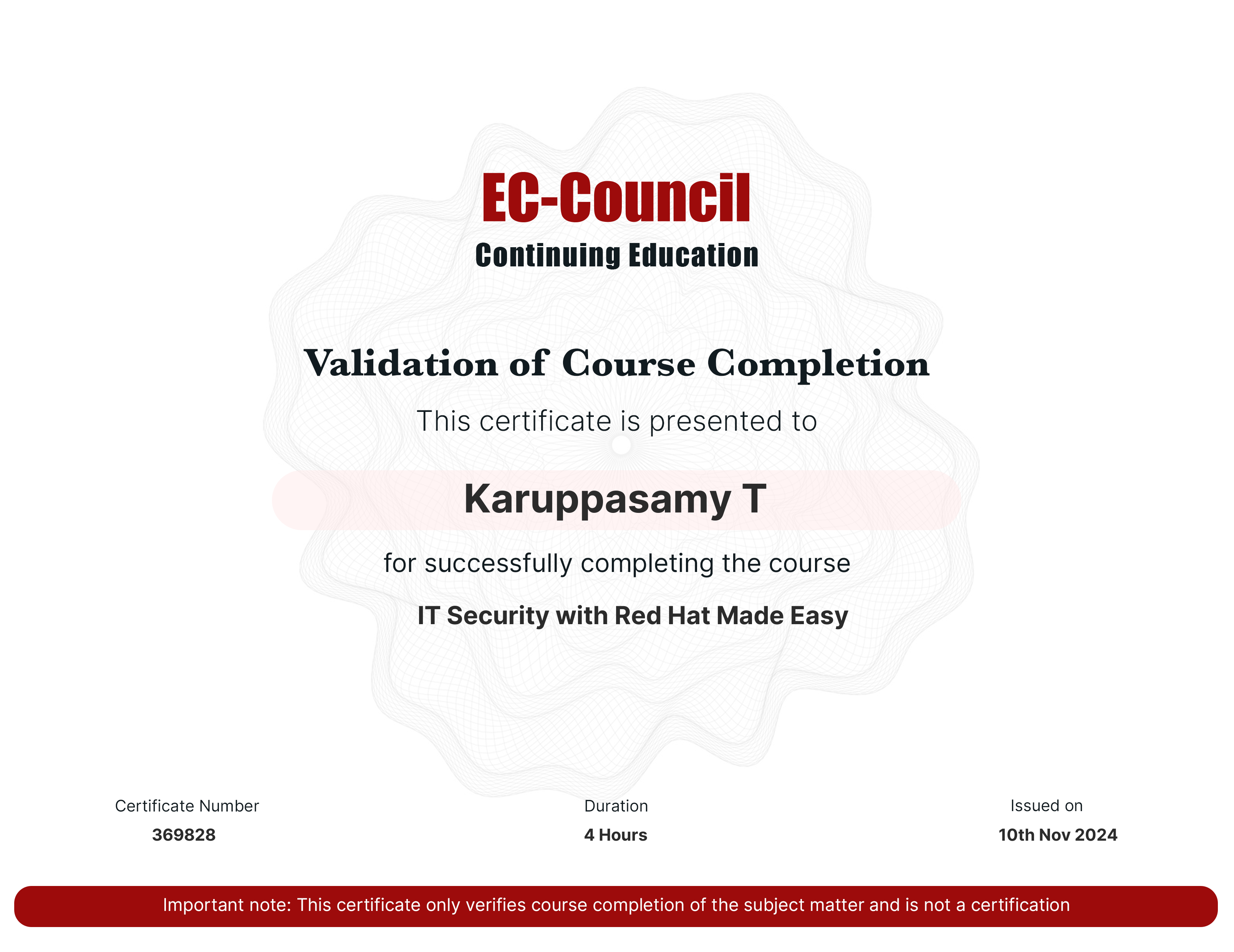 certificate