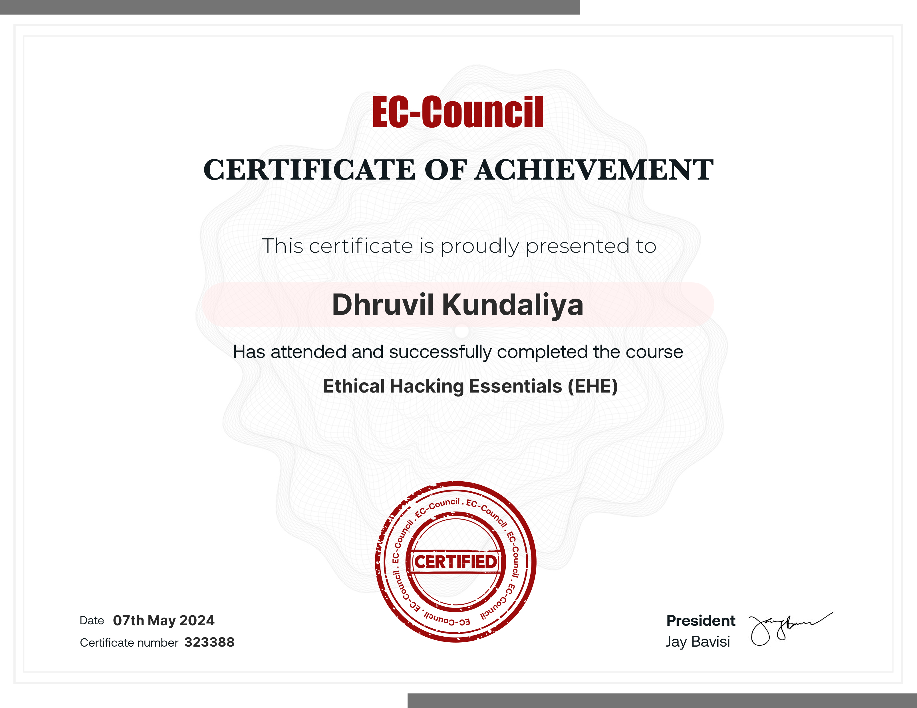certificate