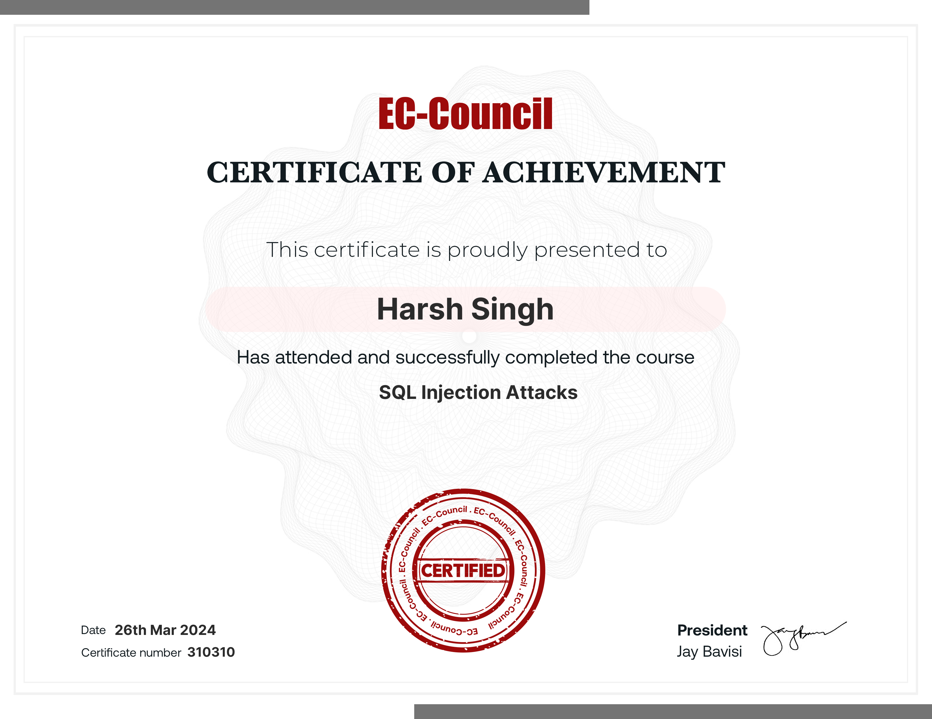 certificate