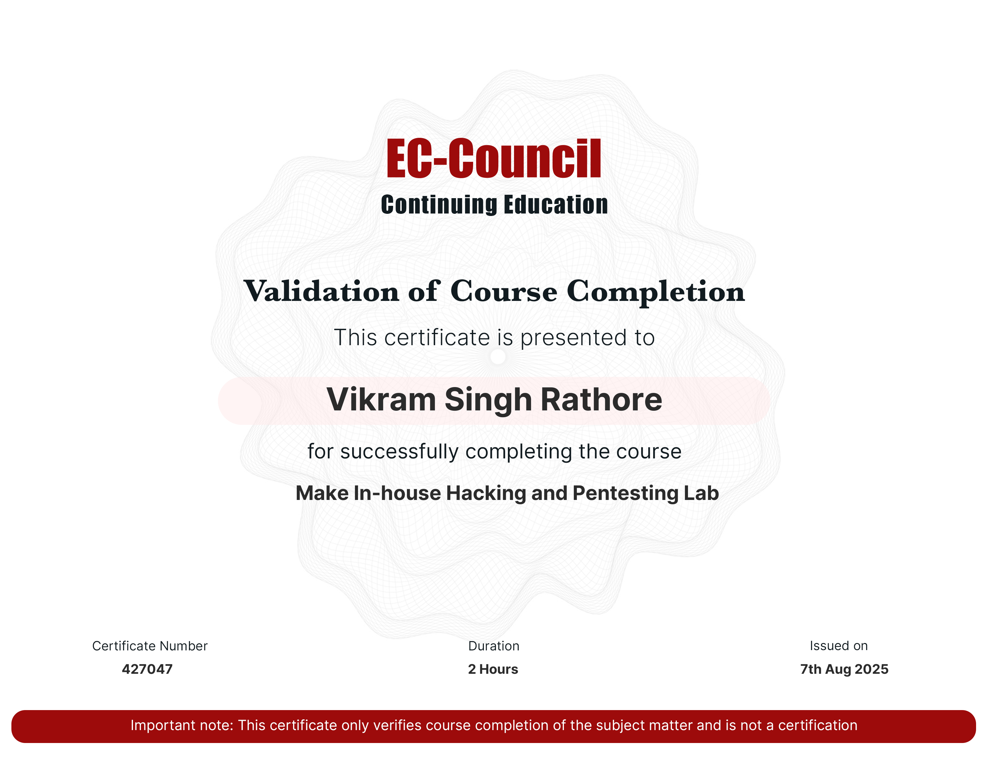 certificate