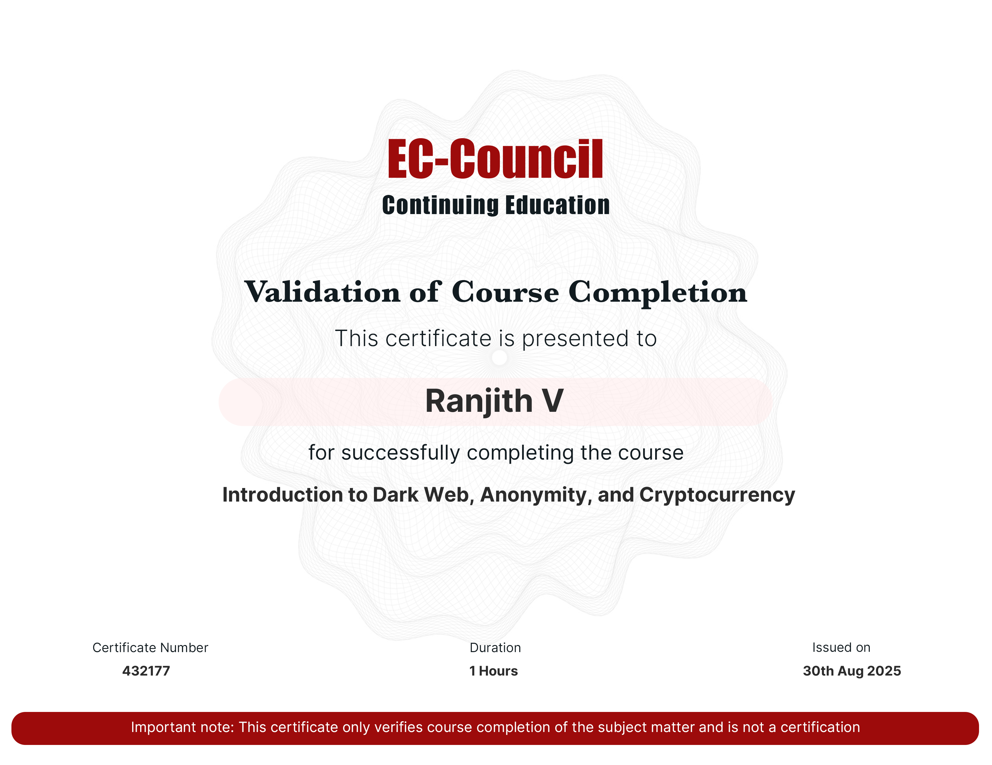 certificate