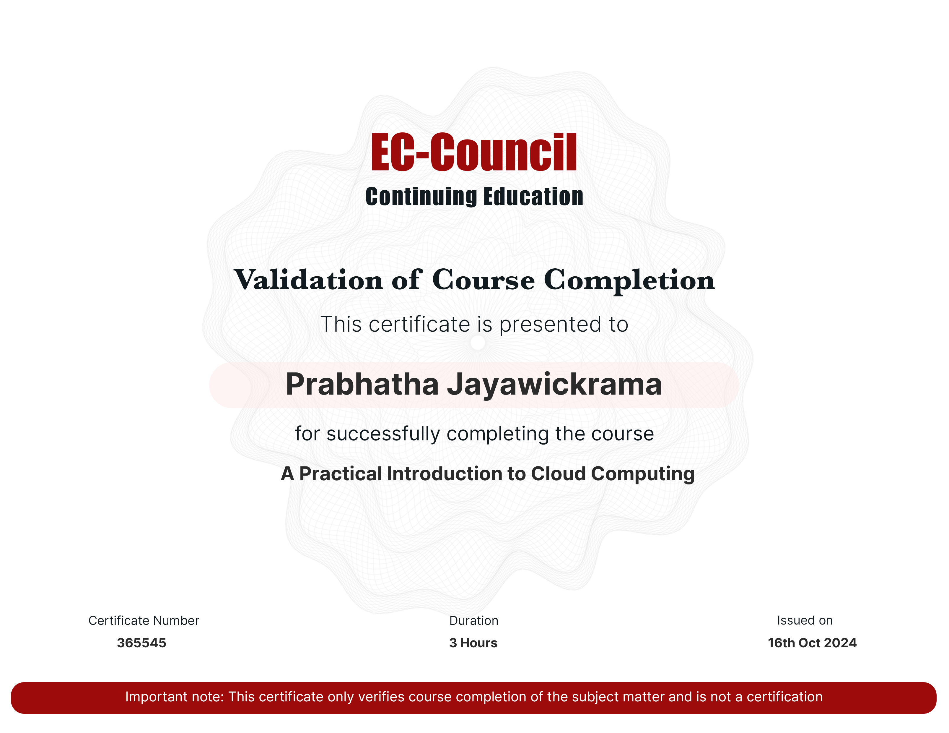 certificate