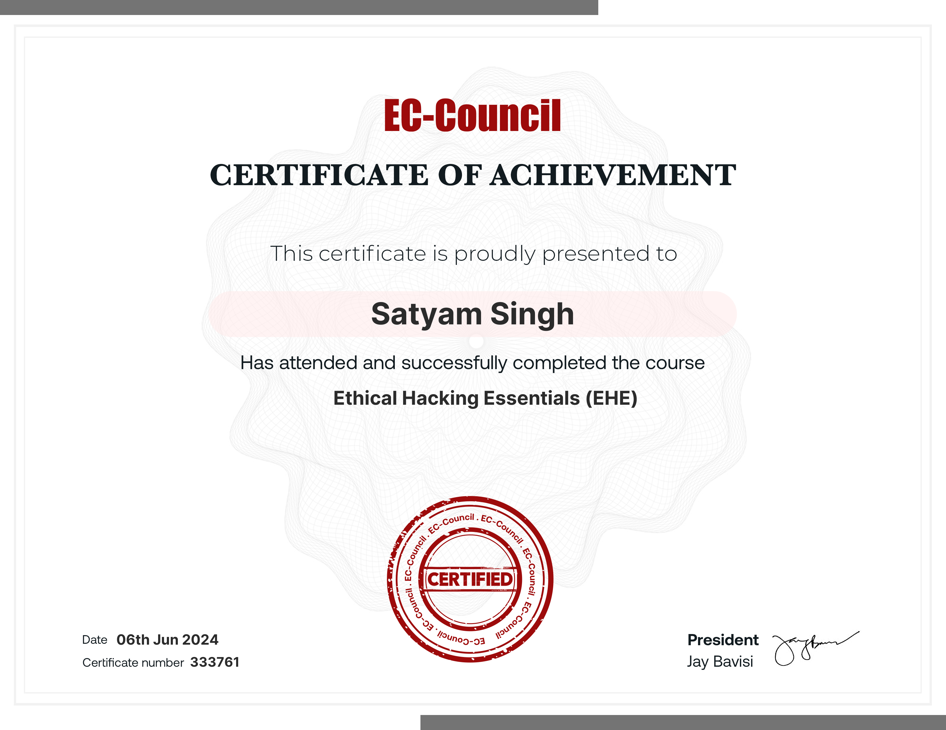 certificate