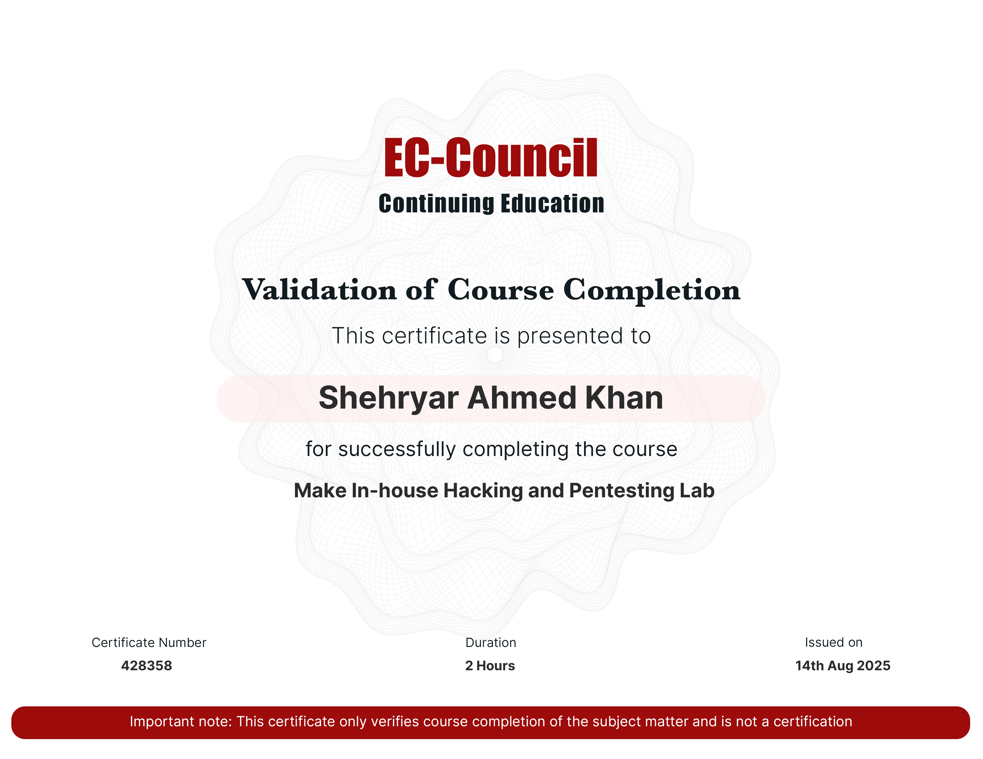 certificate