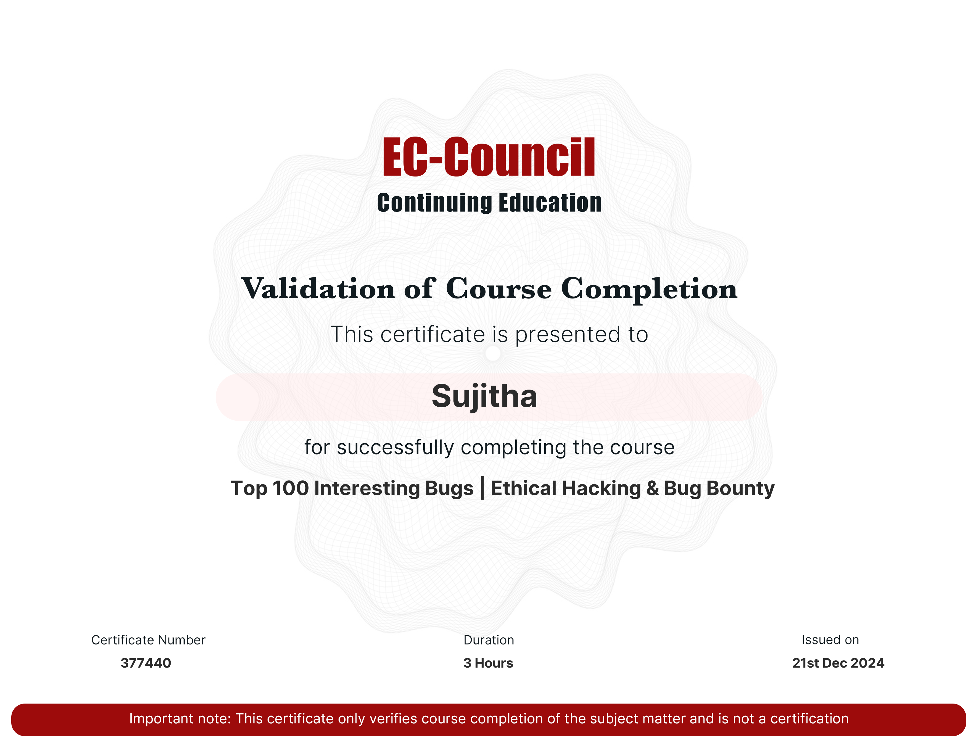 certificate