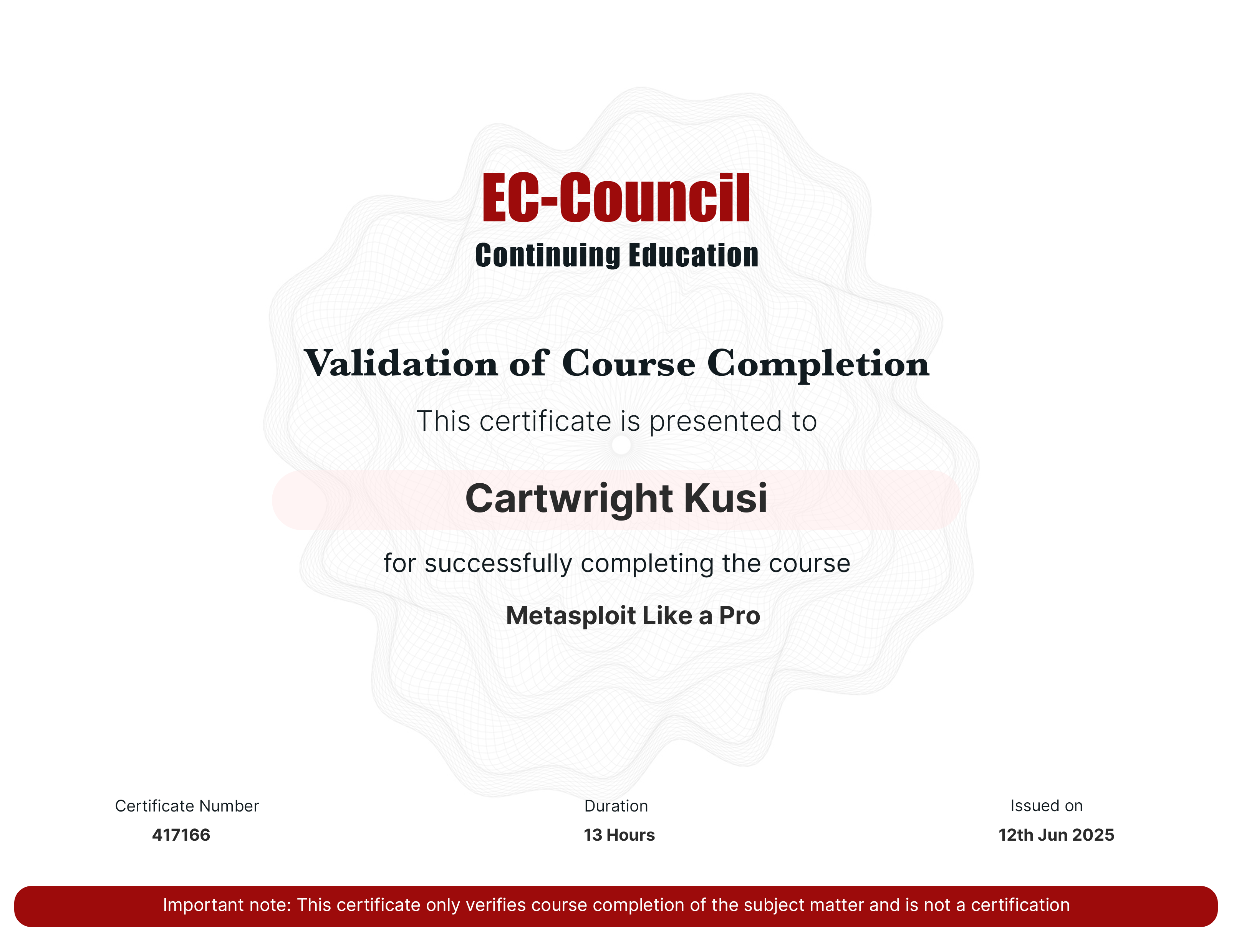 certificate