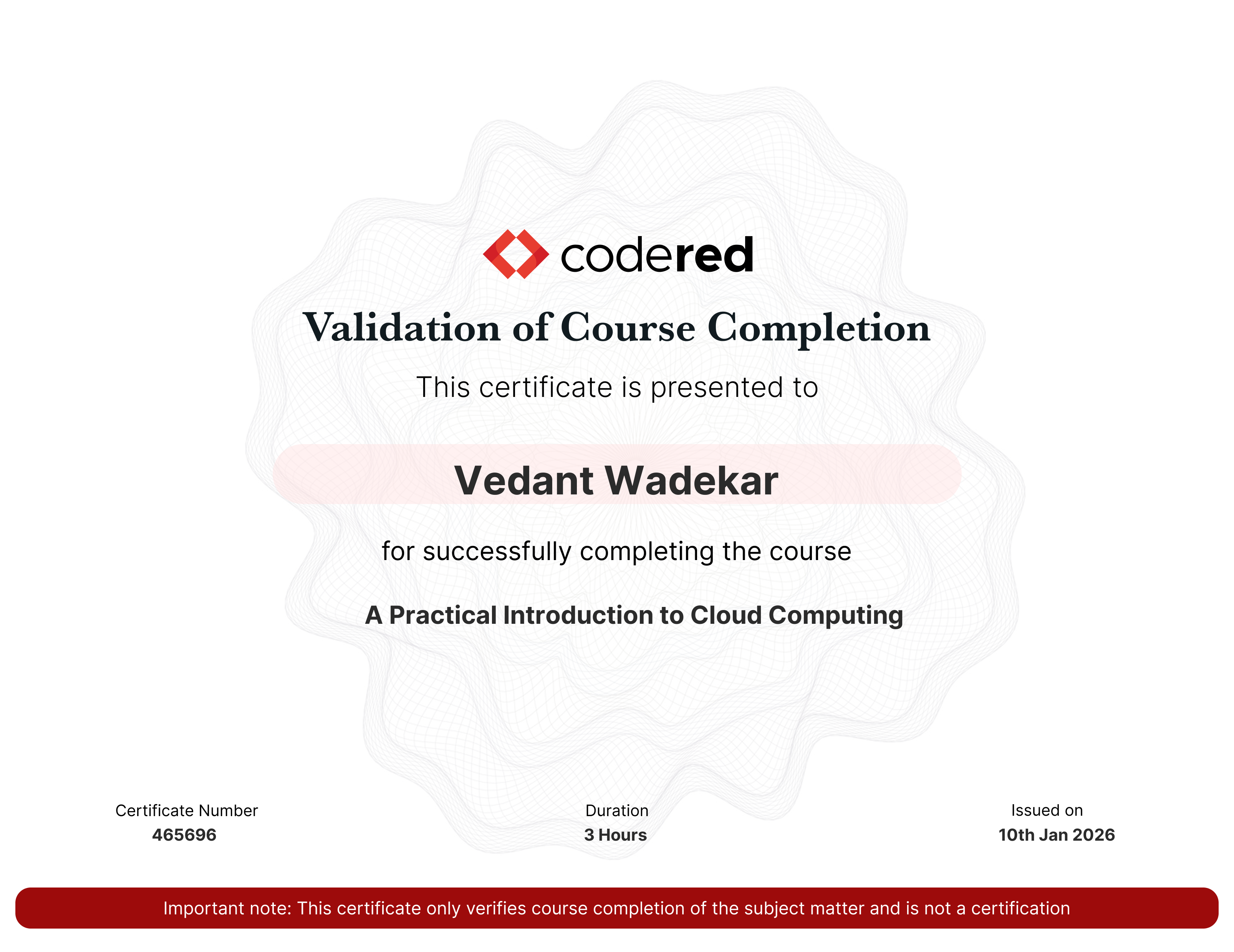 certificate