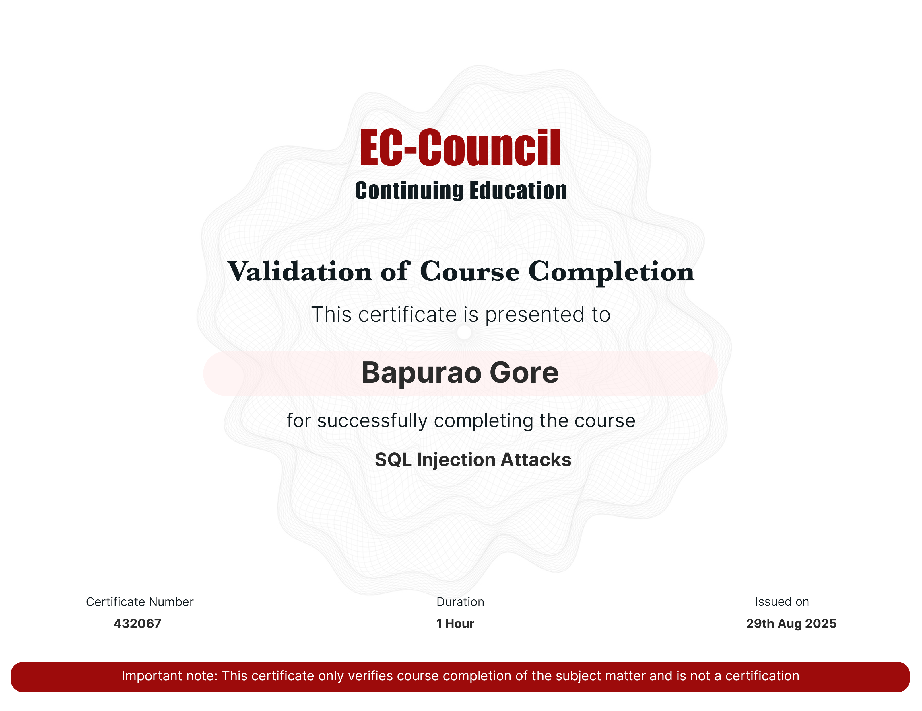 certificate