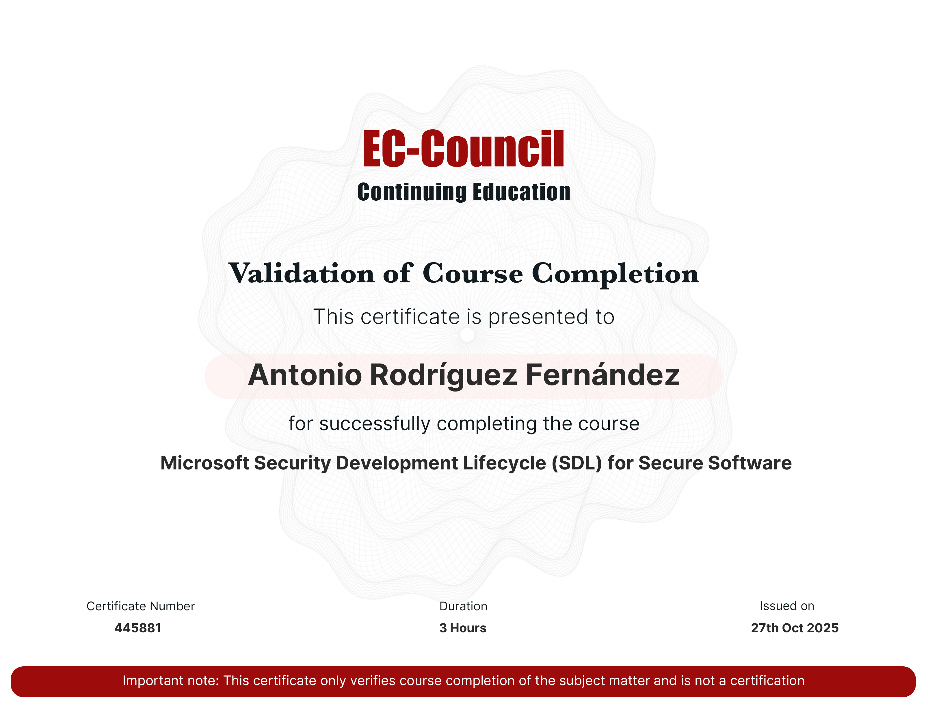 certificate