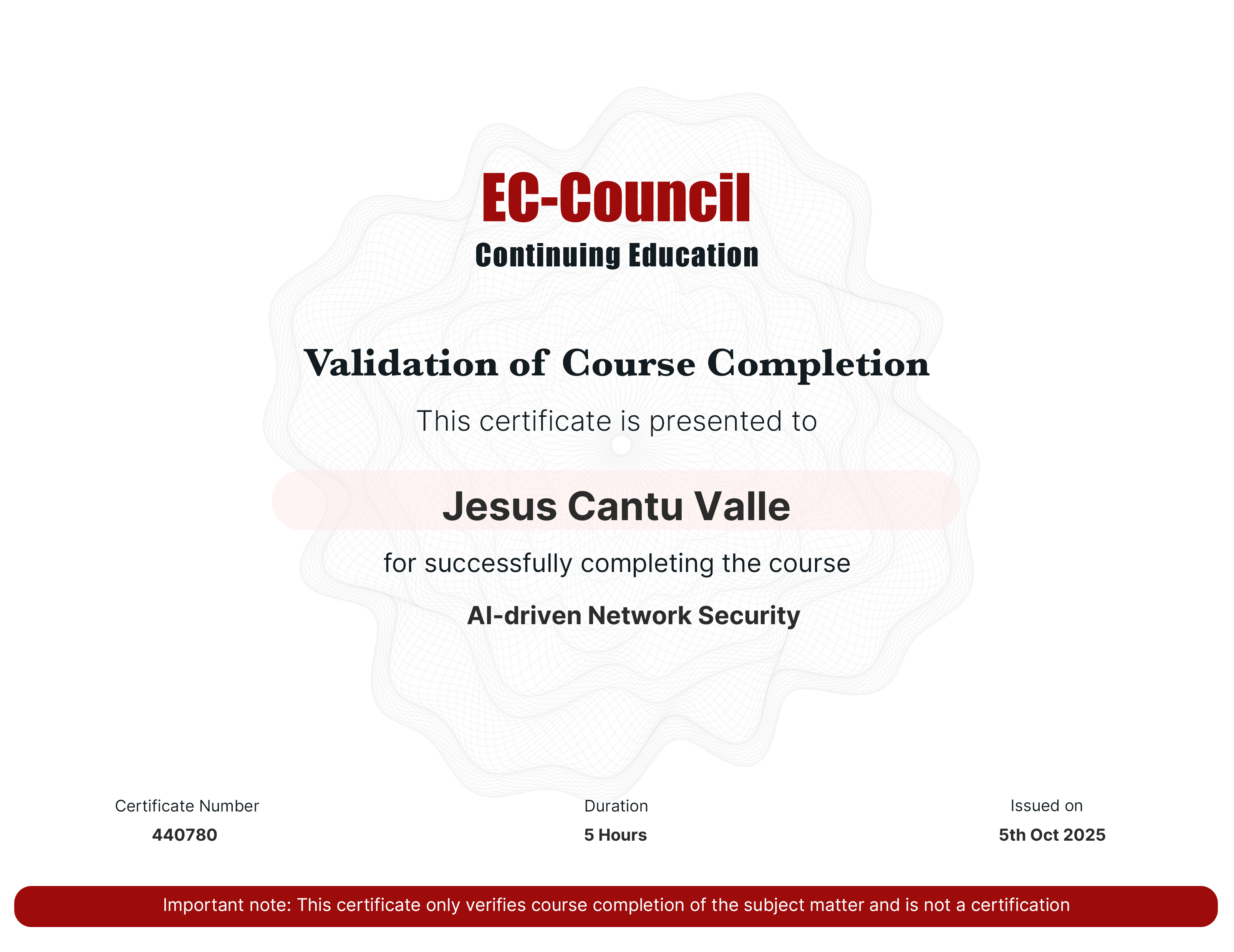 certificate