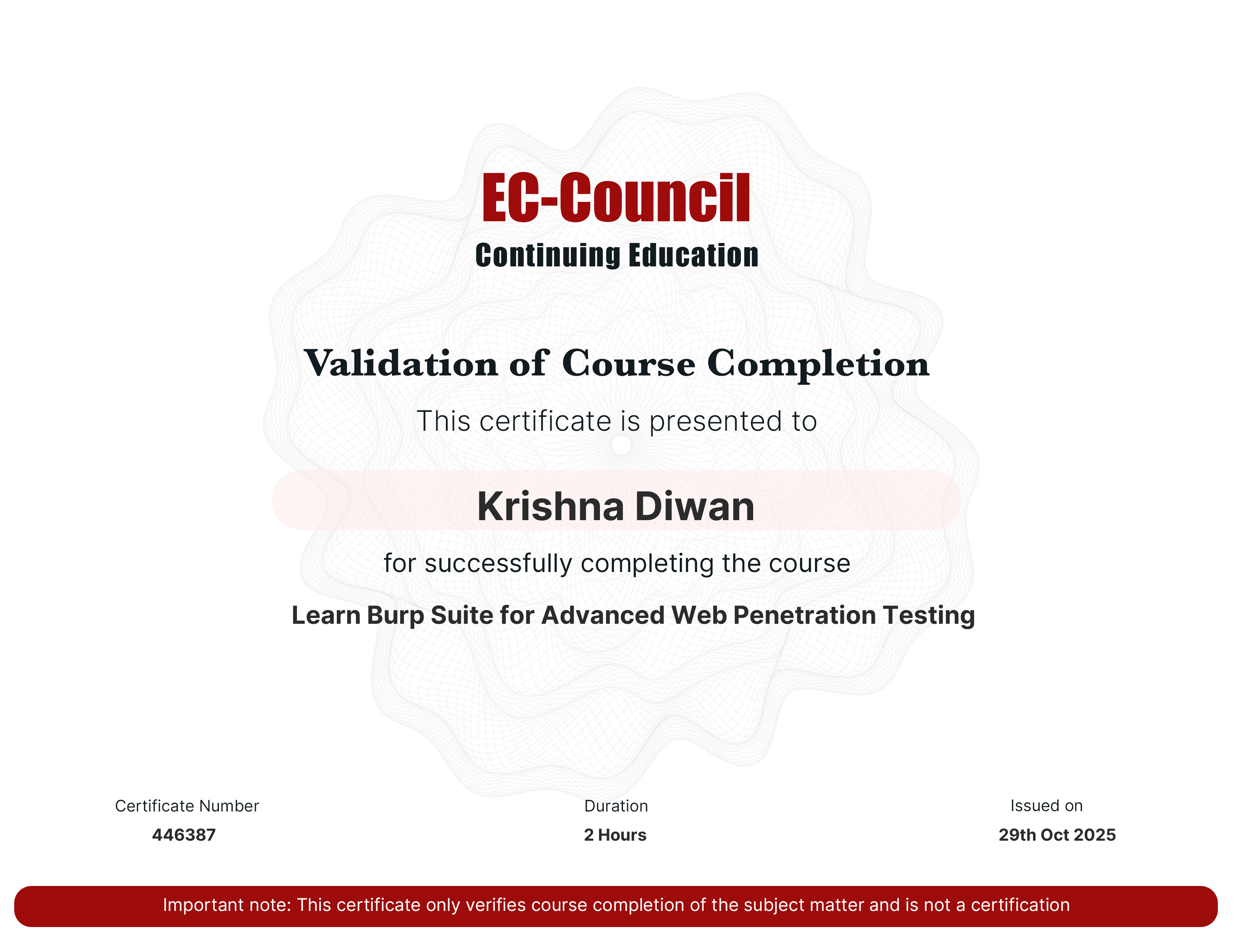 certificate