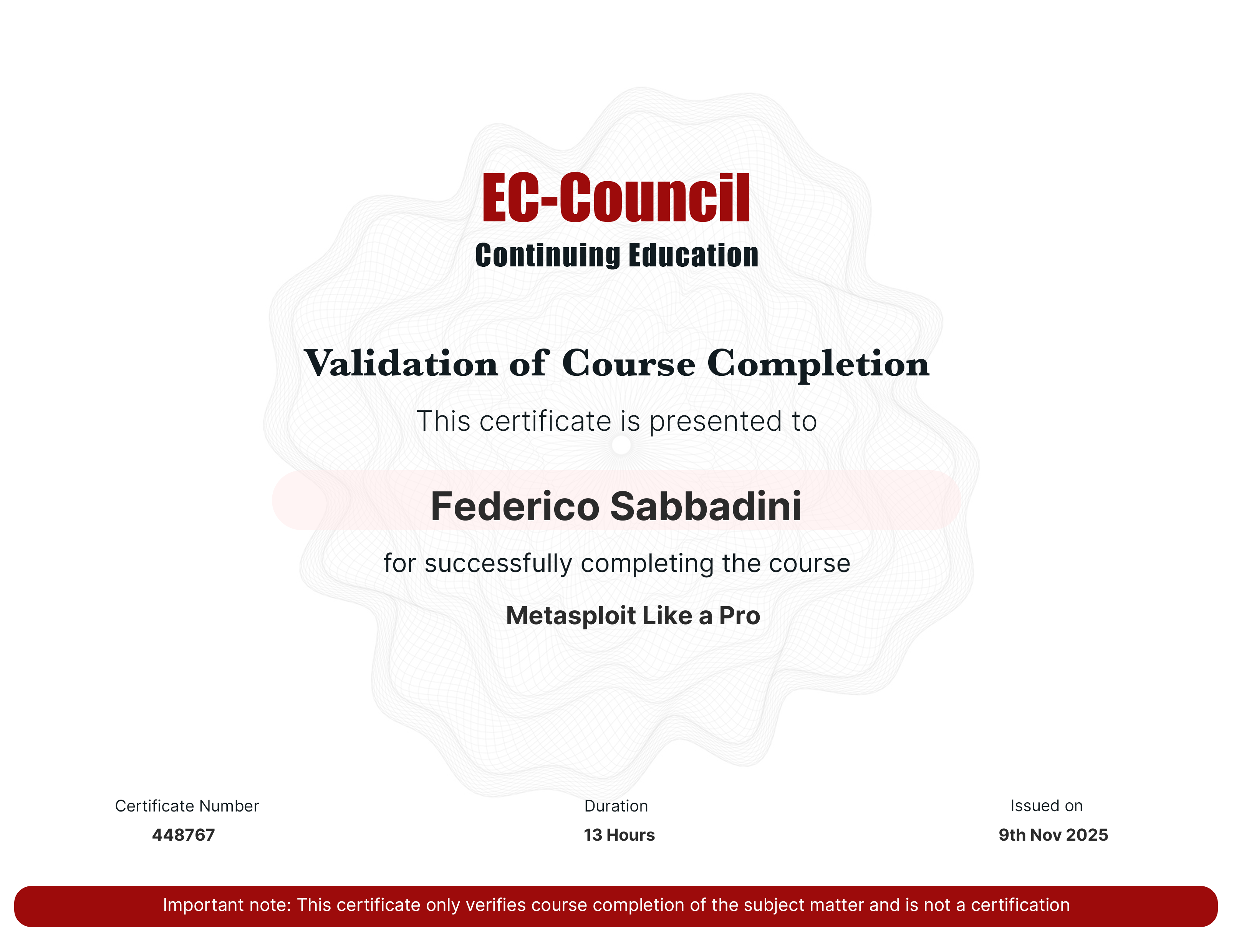 certificate