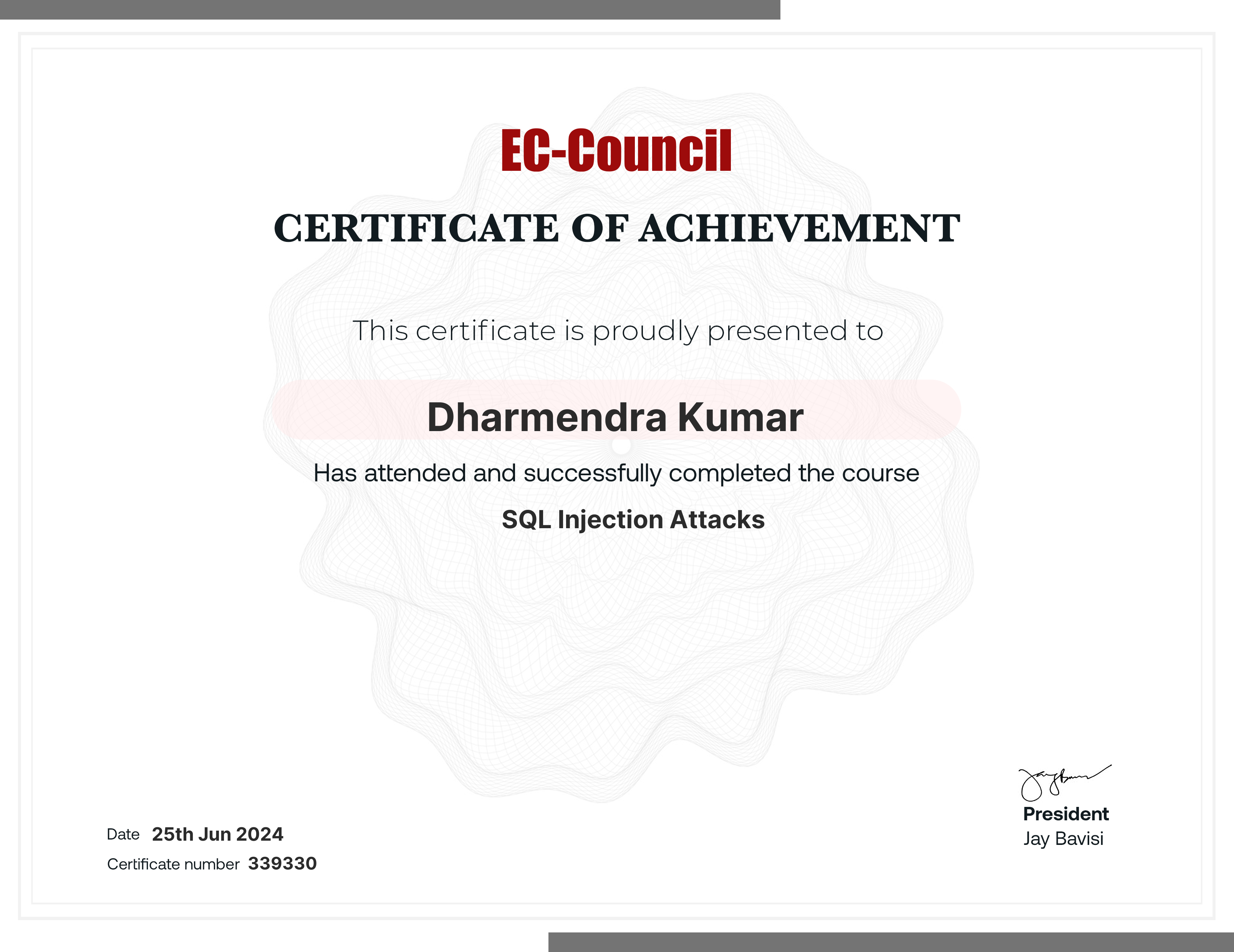 certificate