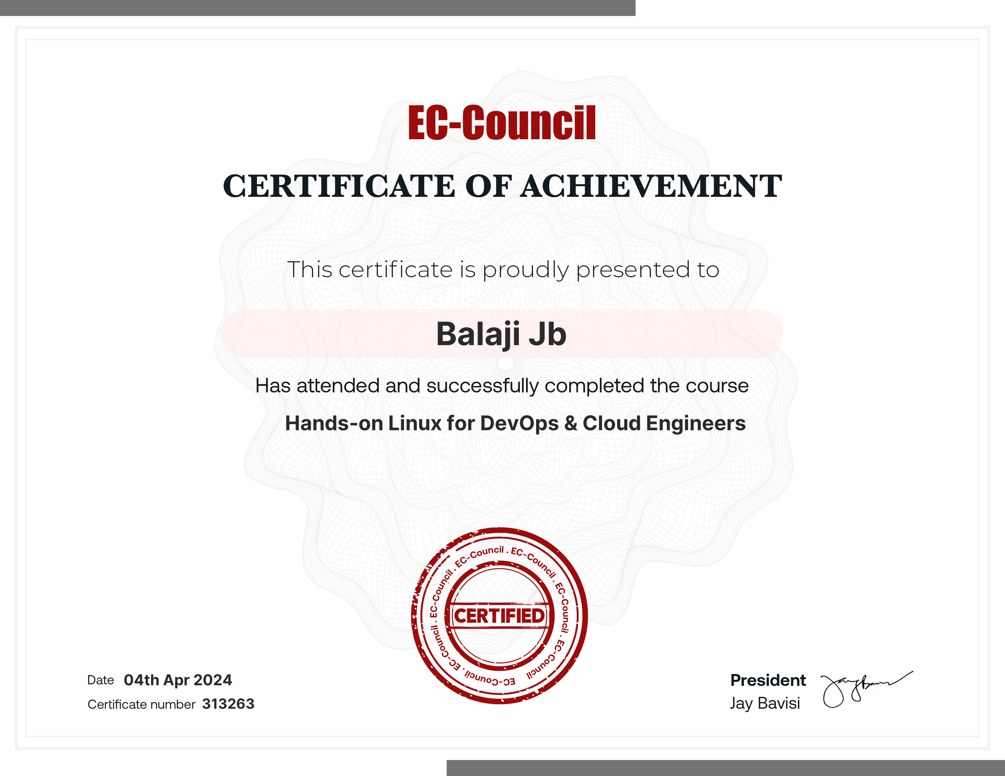 certificate