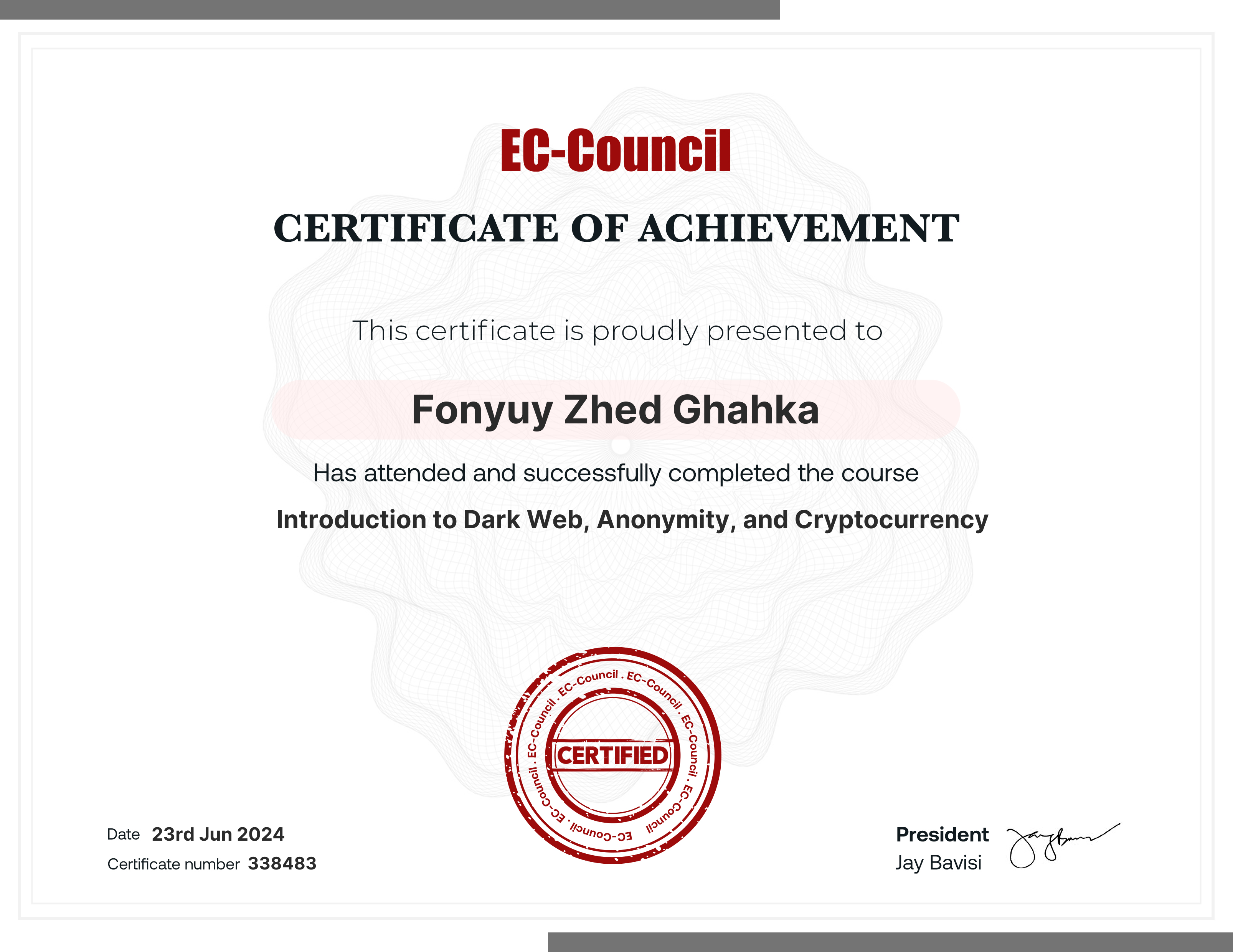 certificate