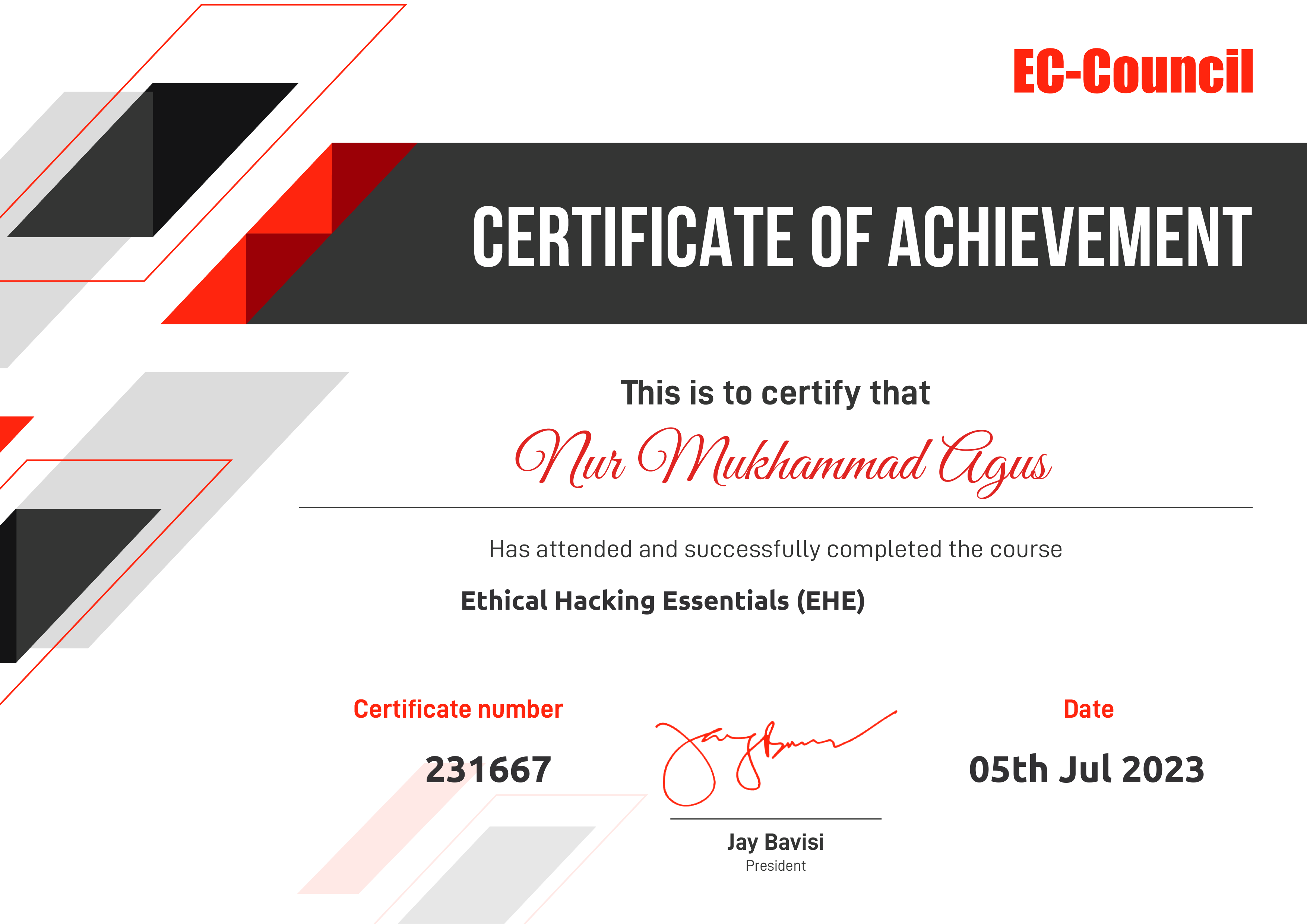 certificate