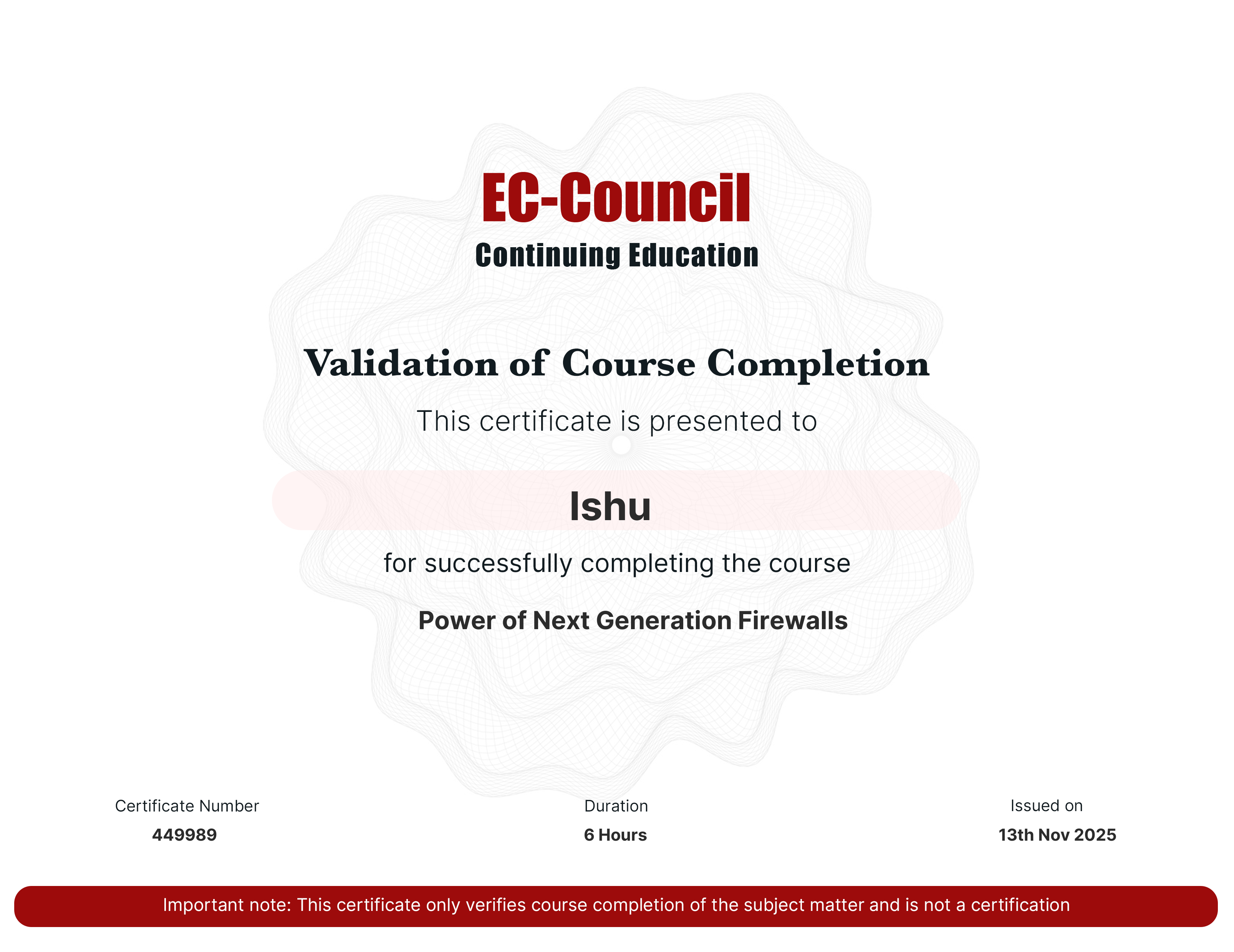 certificate