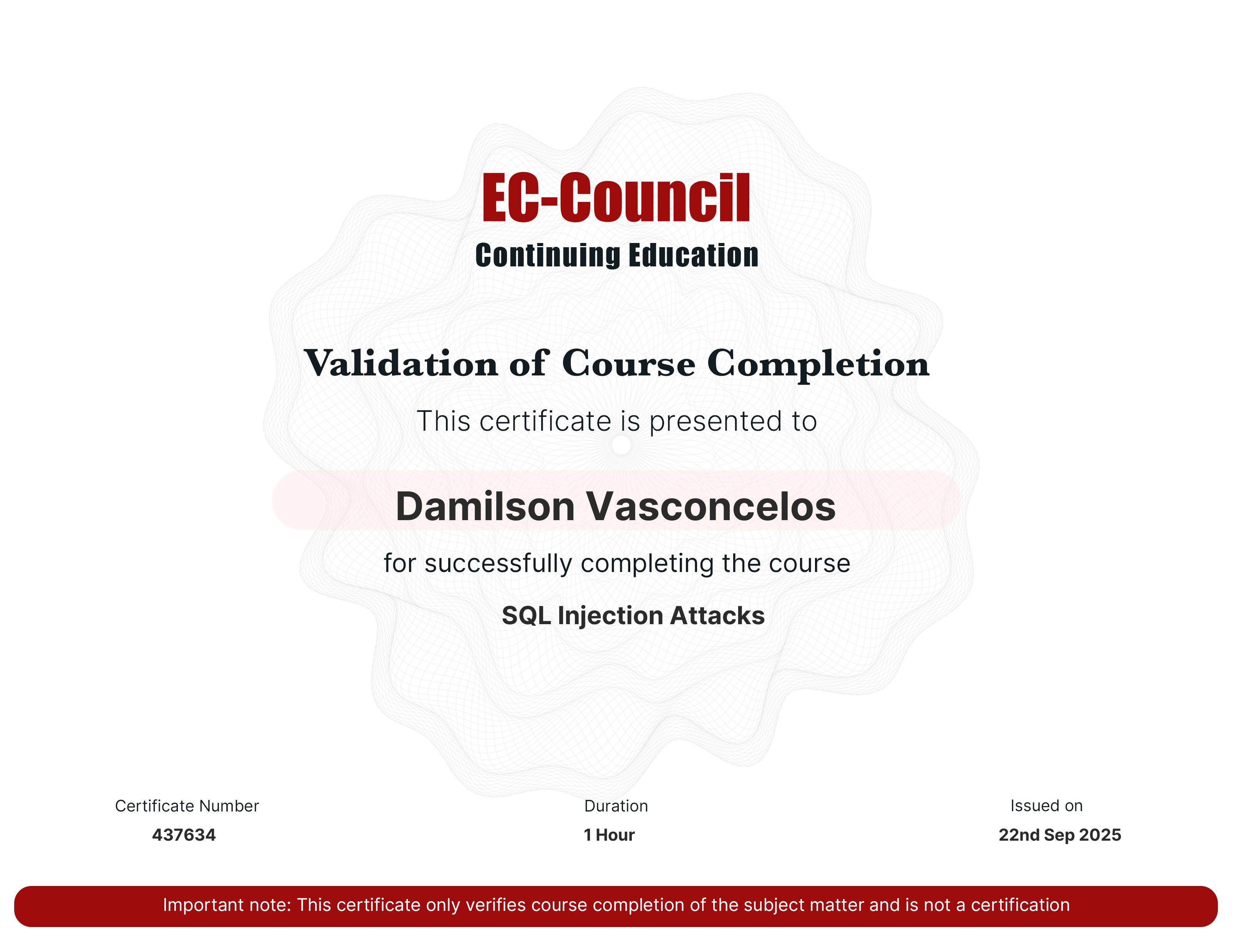certificate