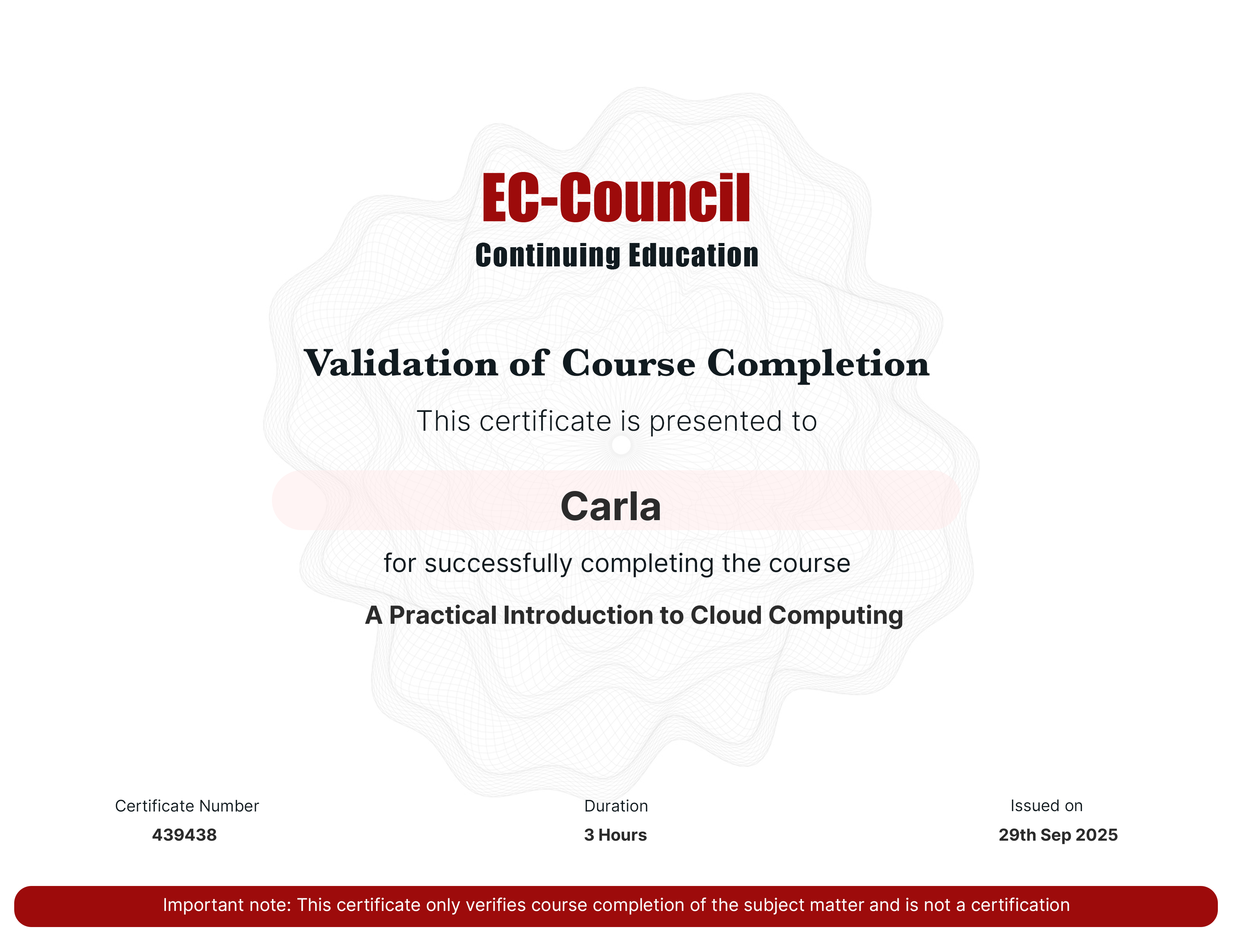 certificate