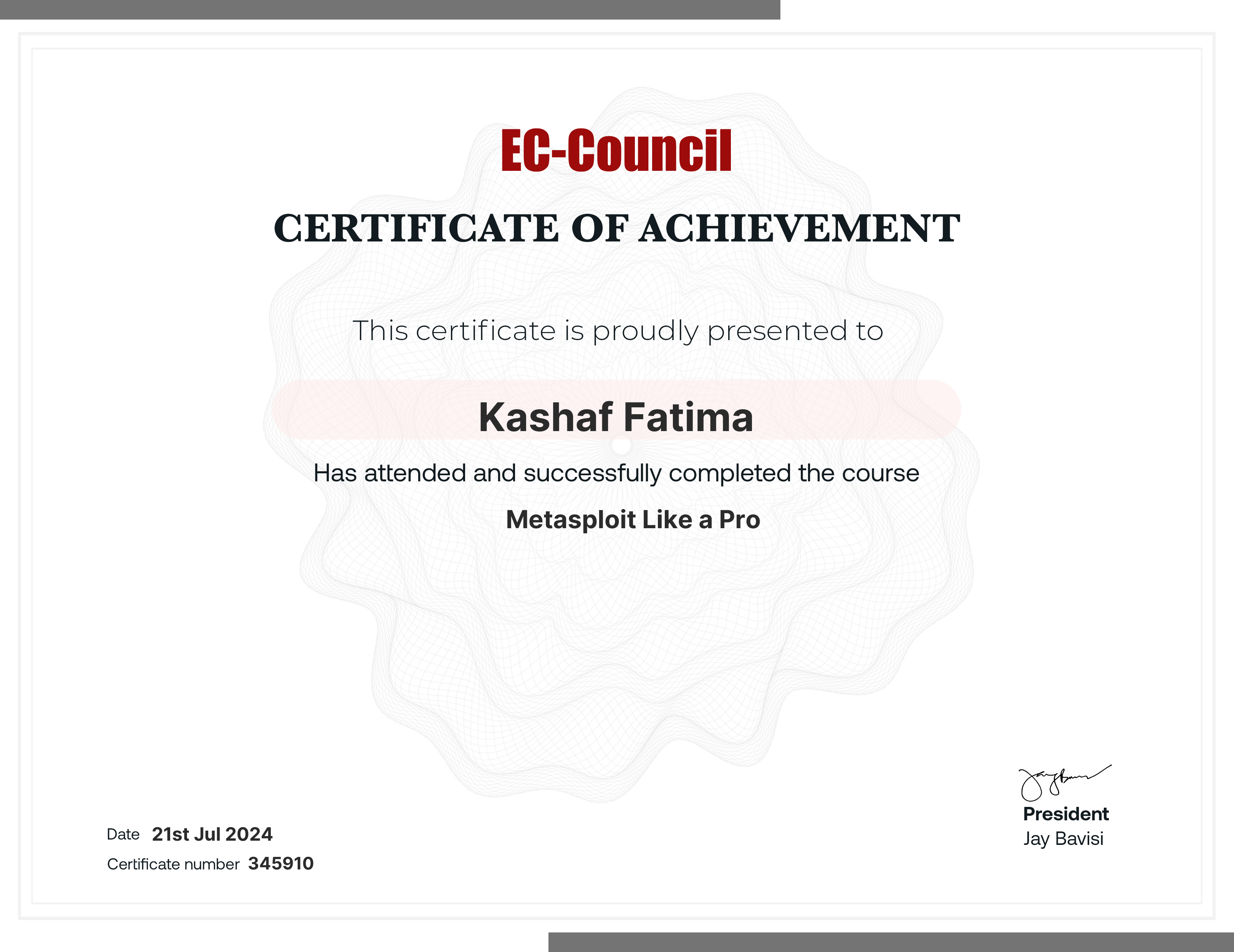 certificate