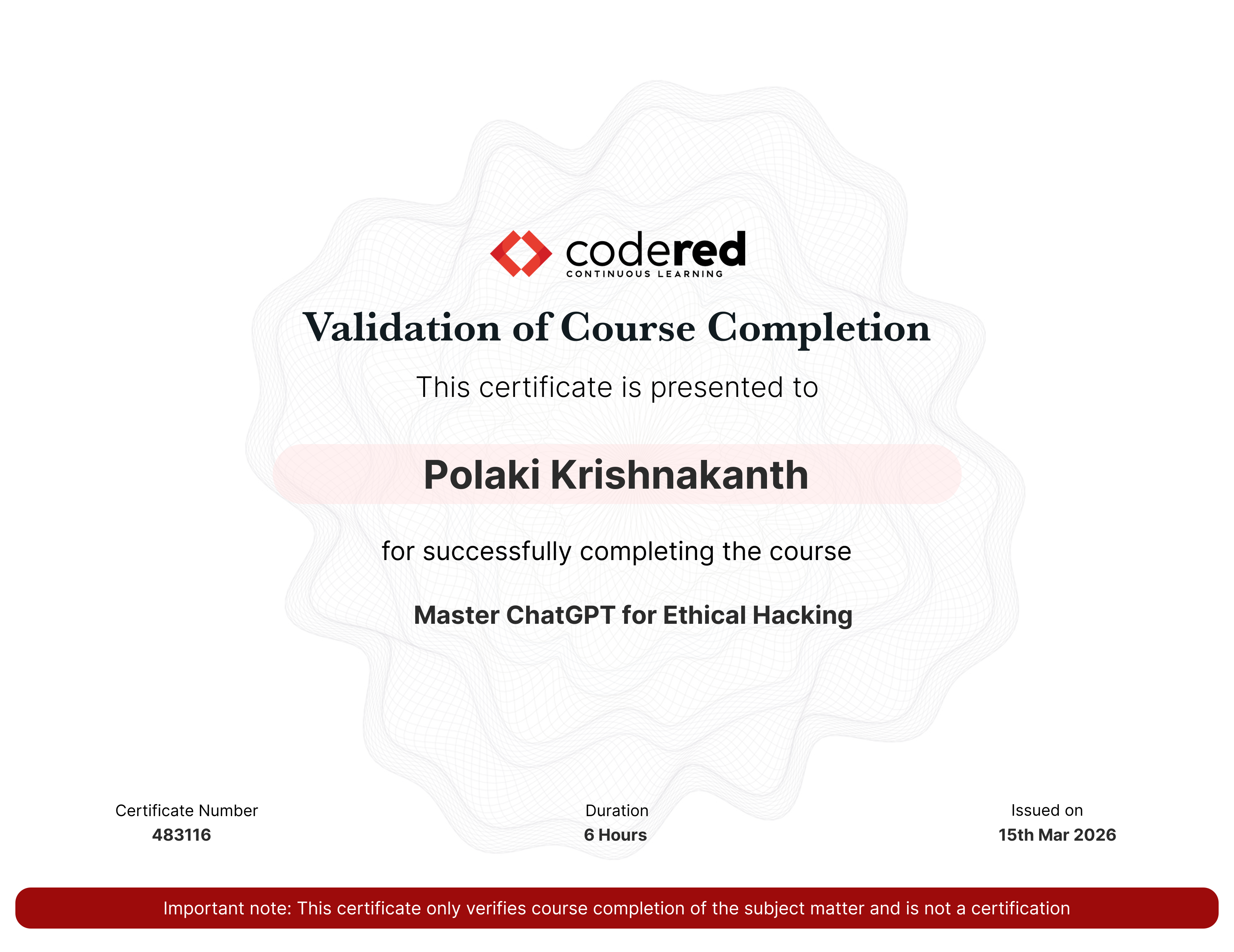 certificate