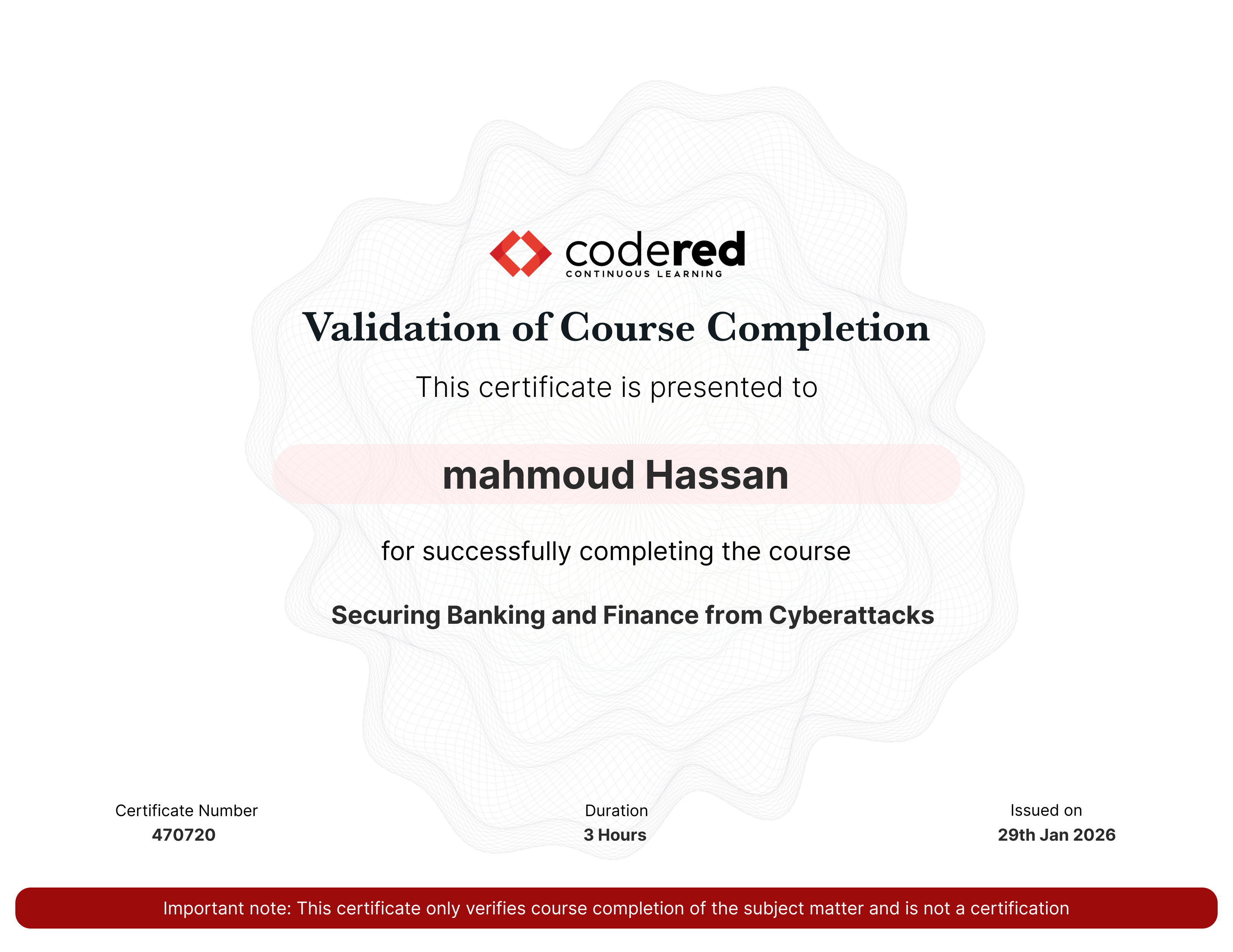 certificate