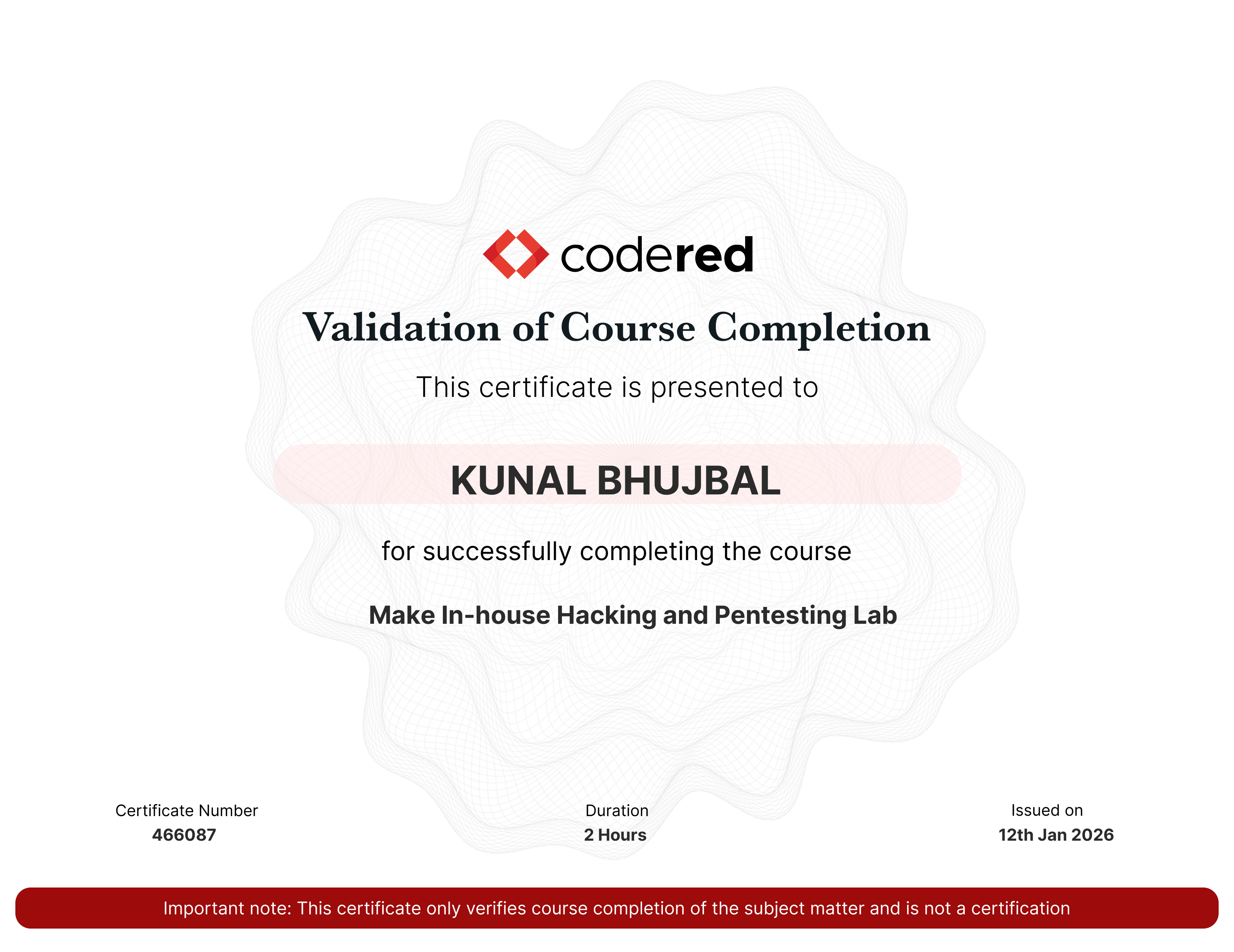 certificate