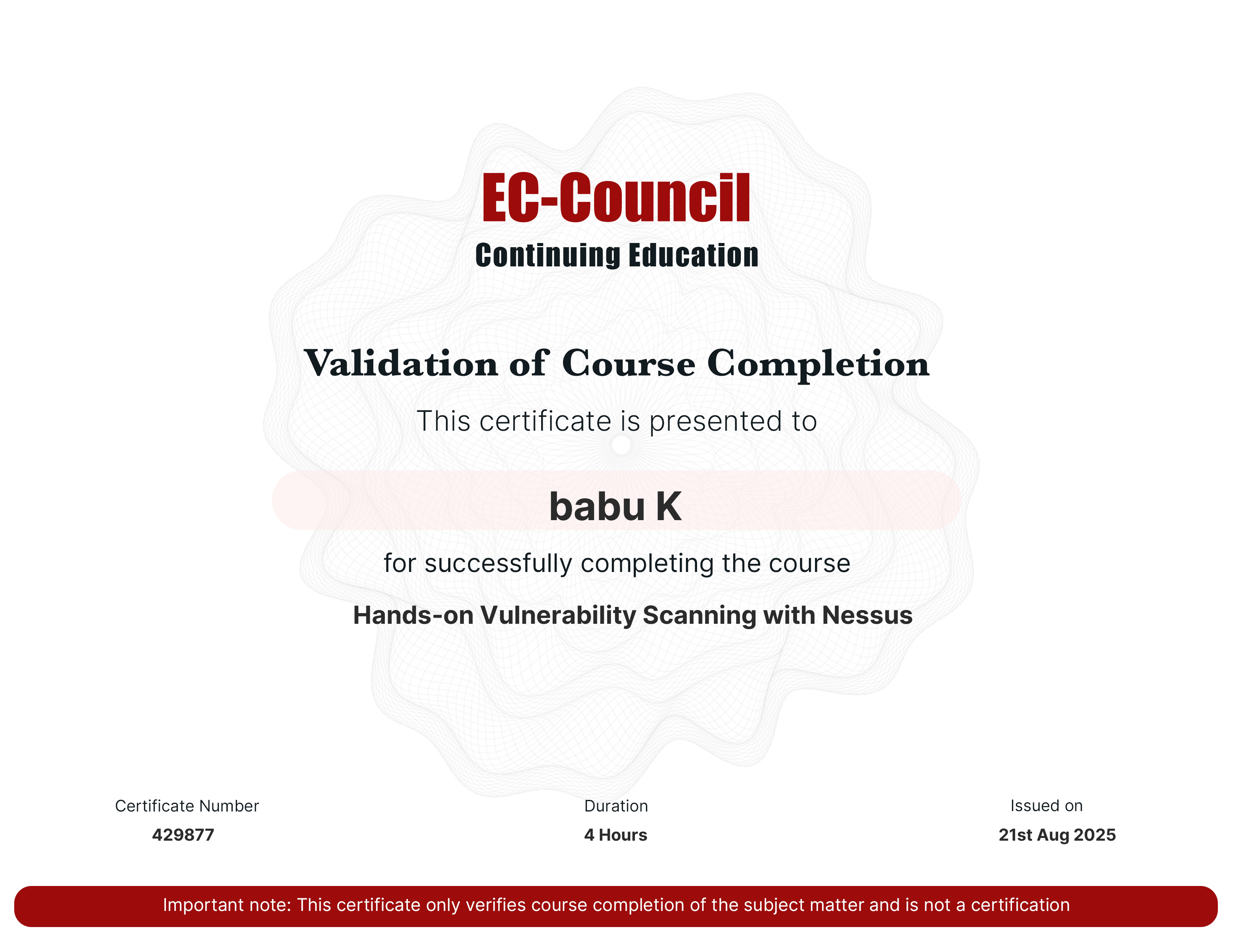 certificate