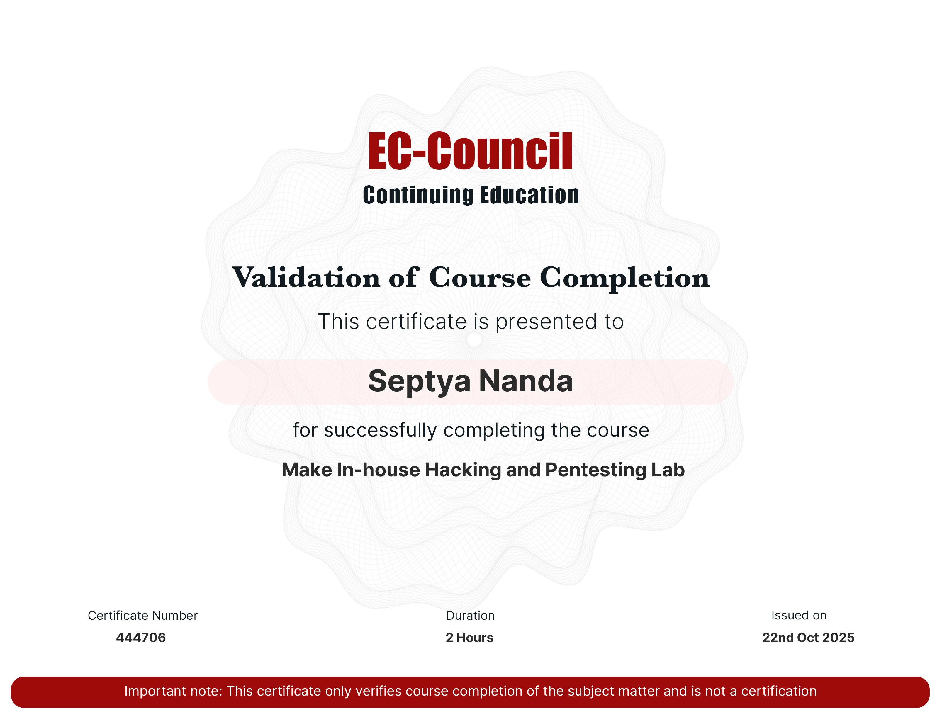 certificate