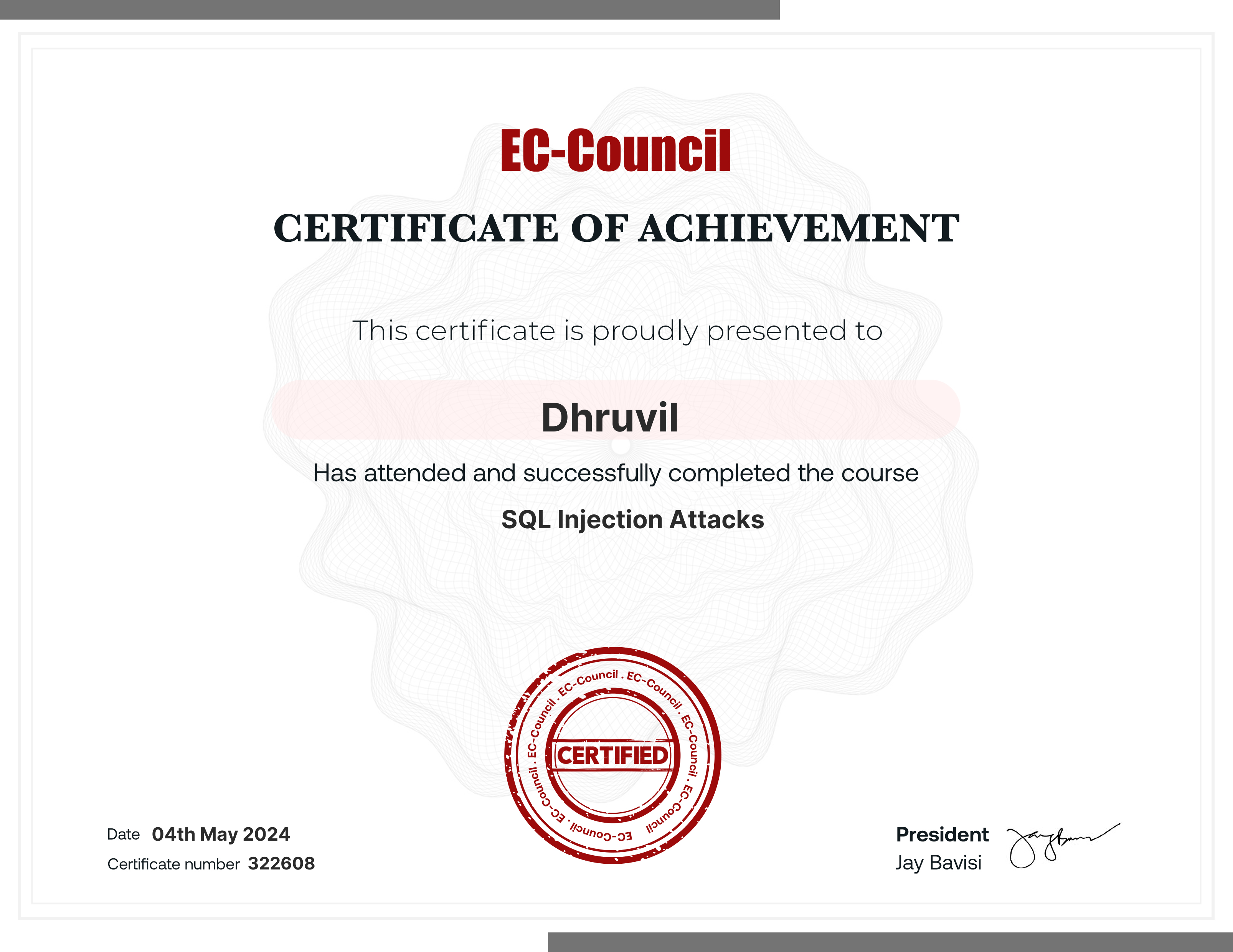 certificate