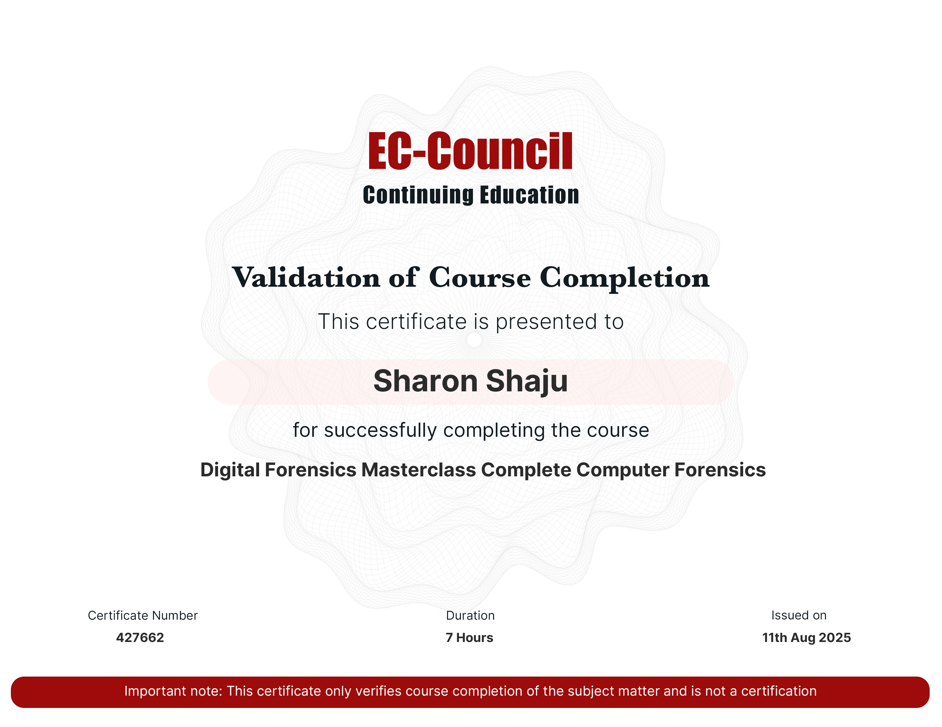 certificate