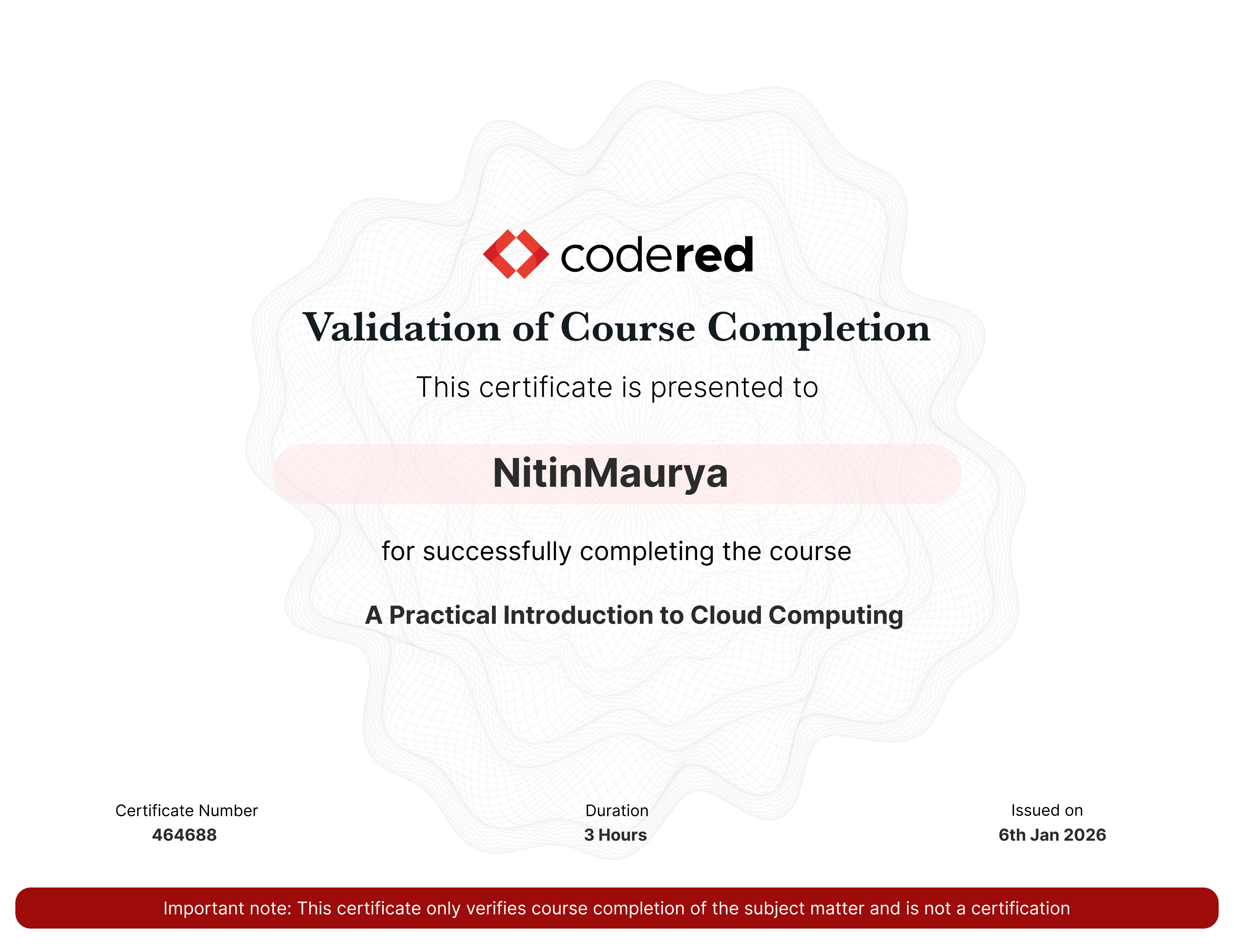 certificate