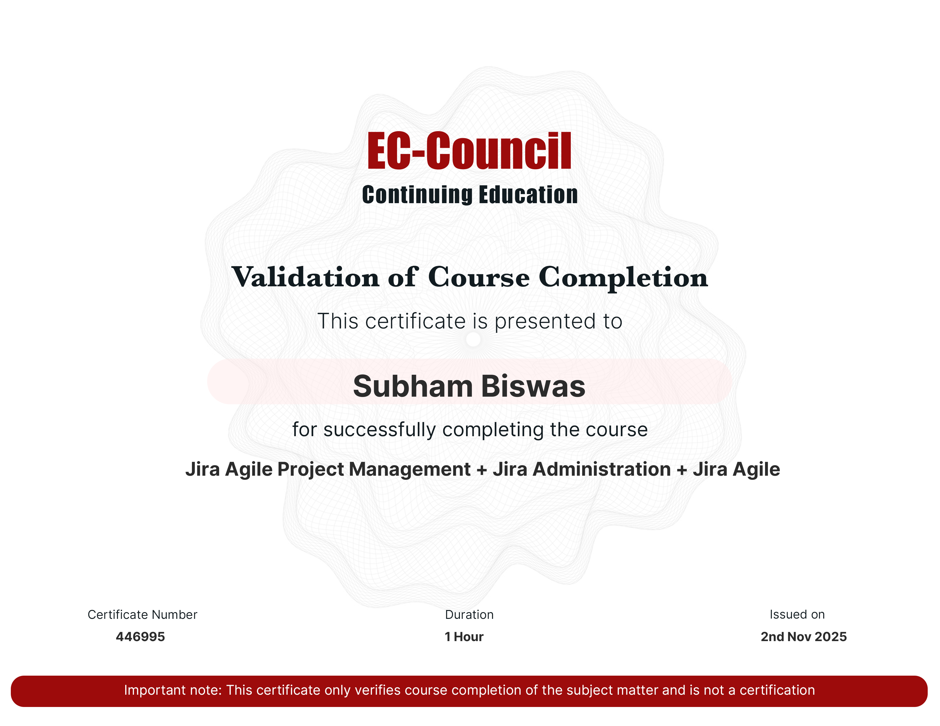 certificate