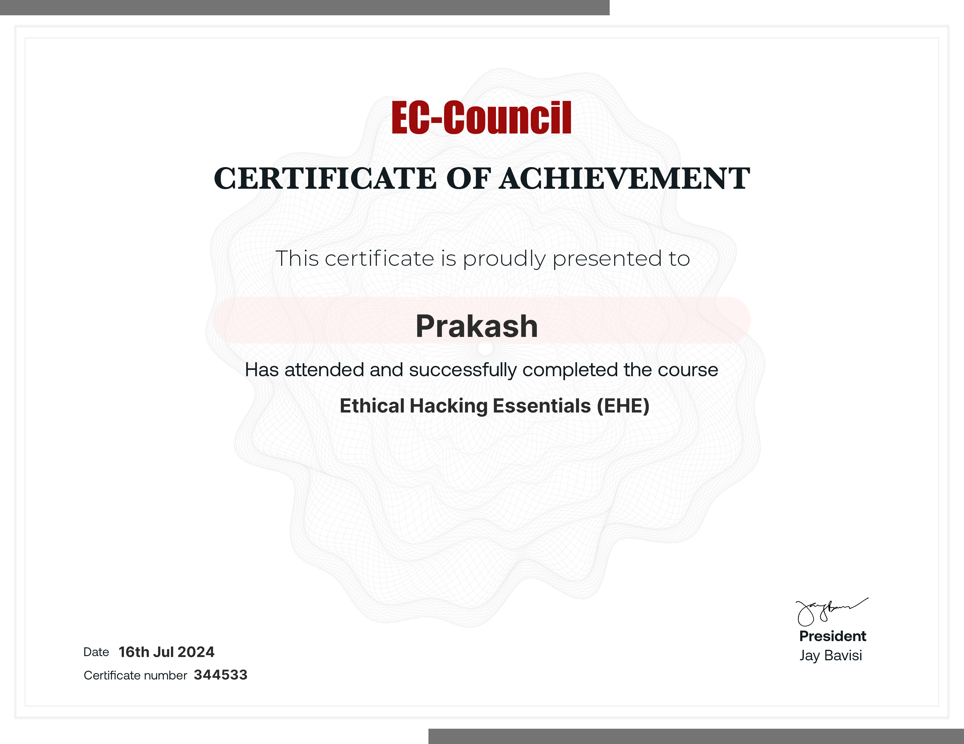 certificate