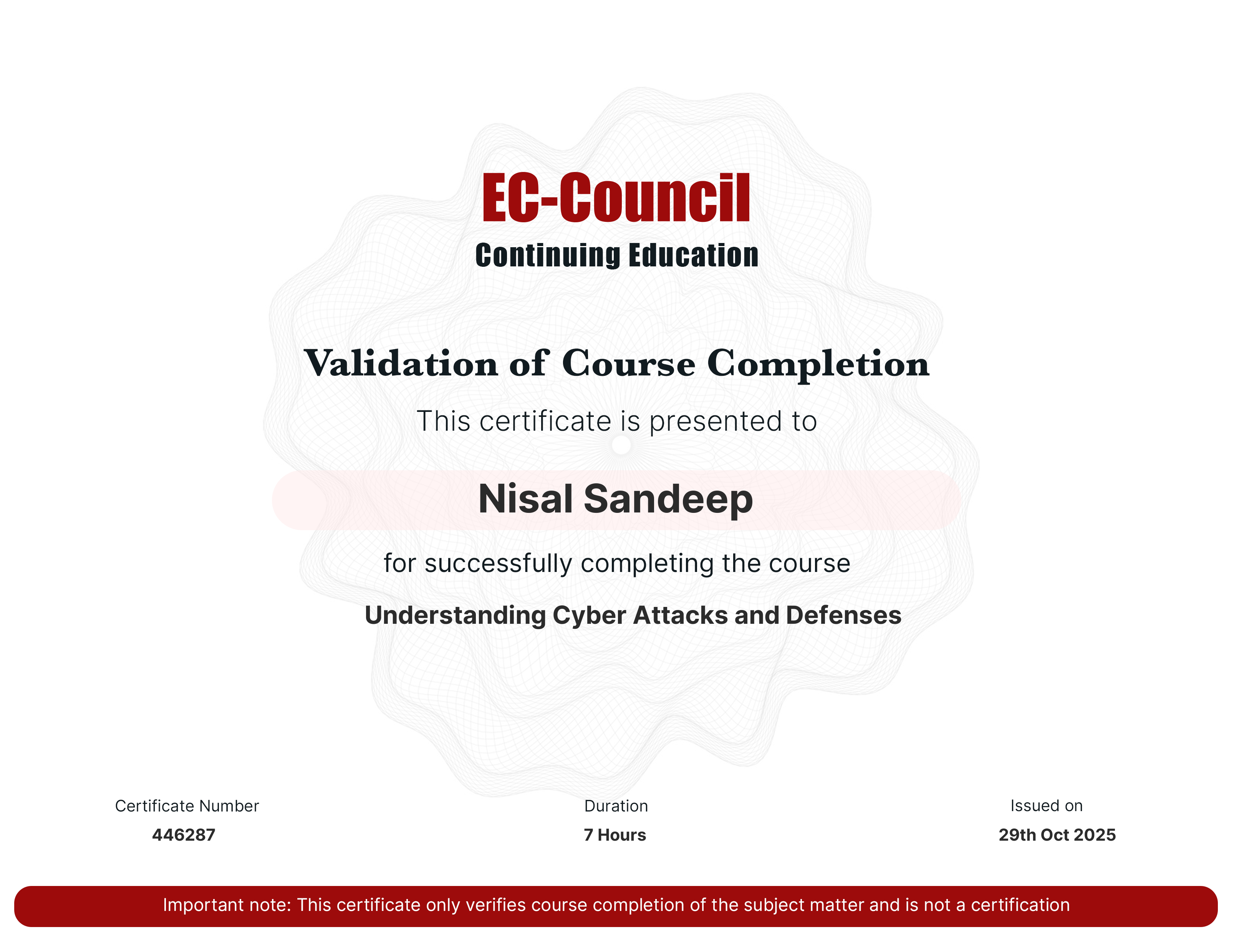 certificate