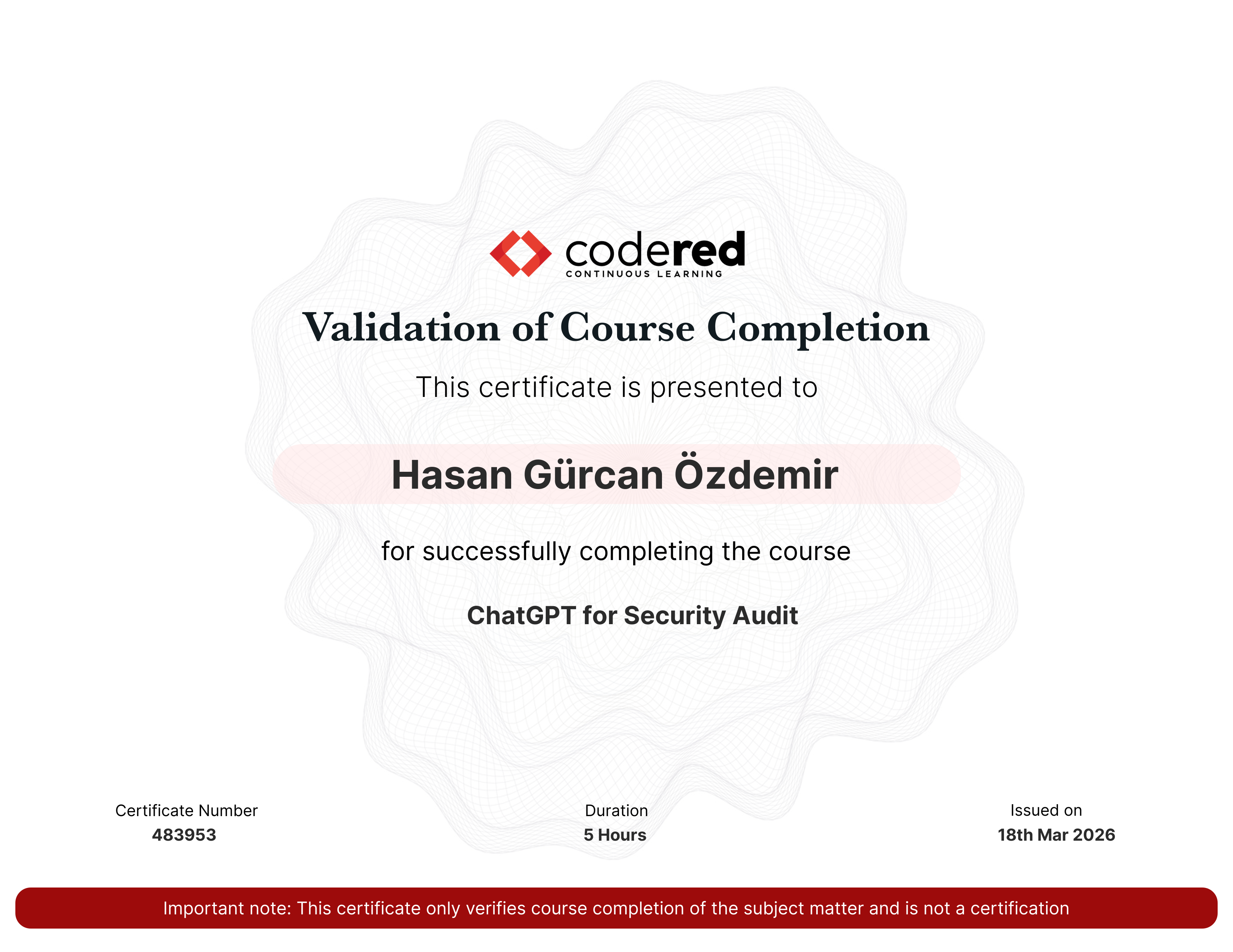 certificate