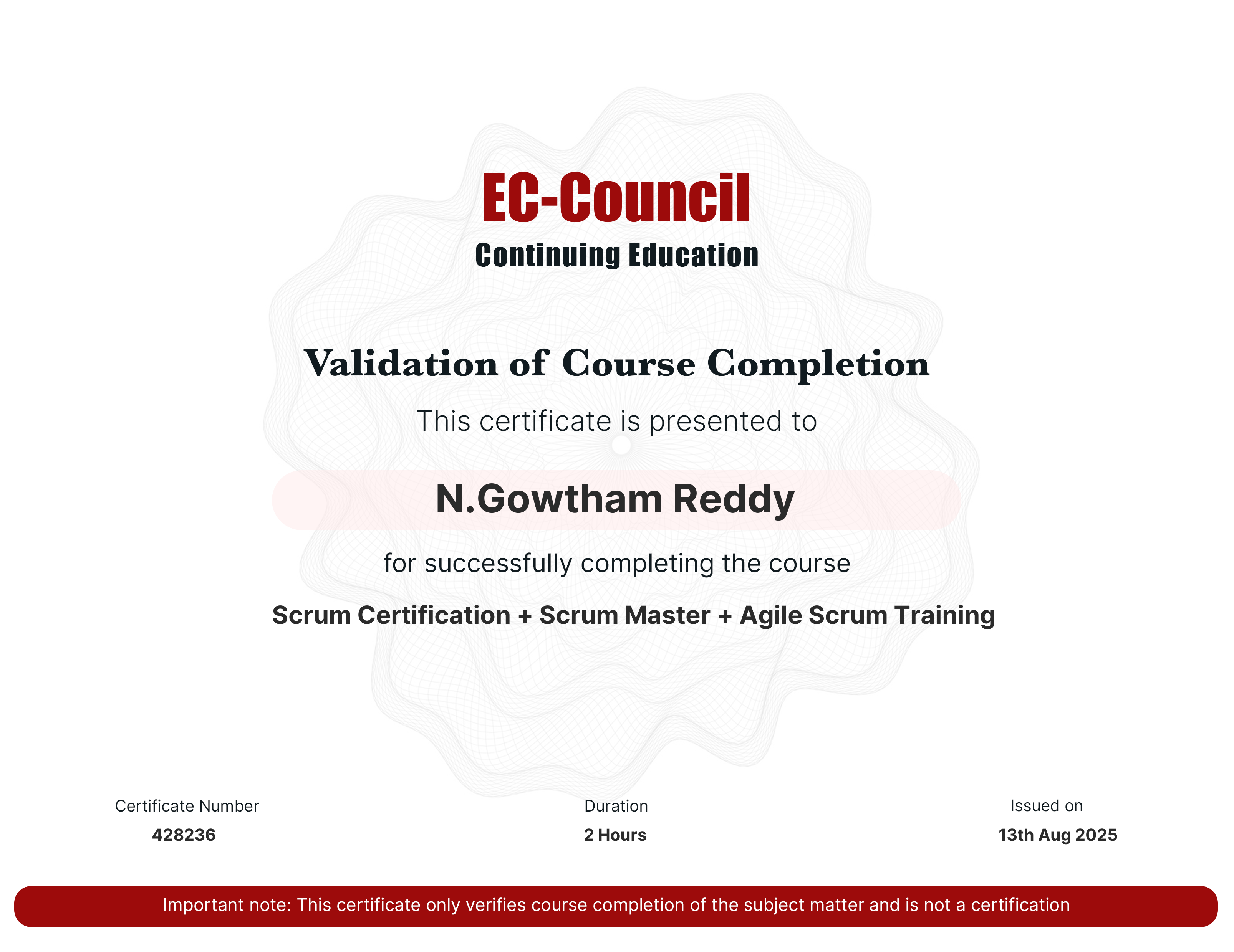 certificate
