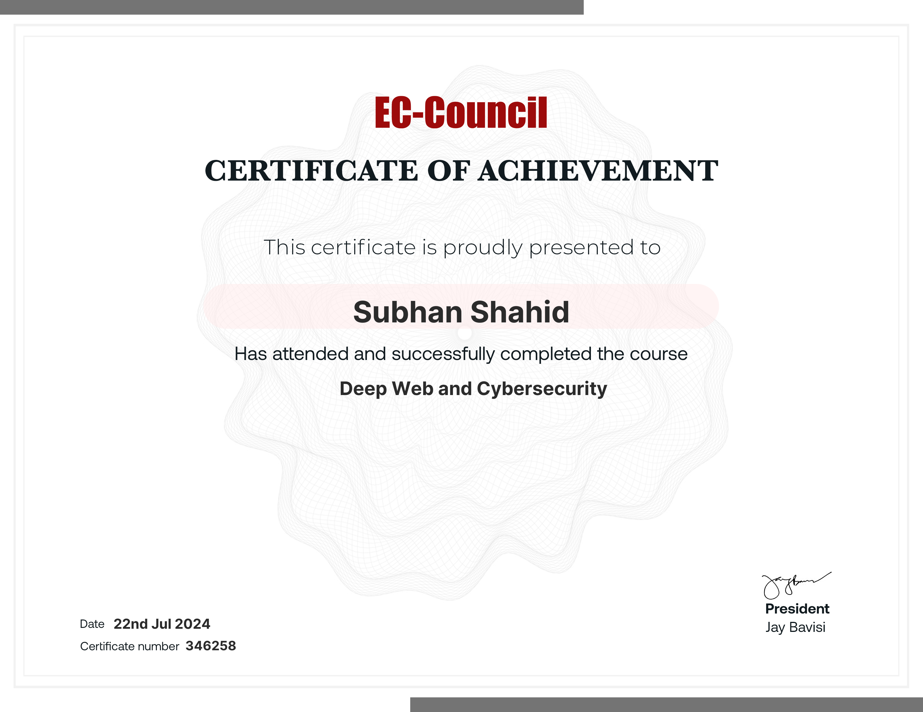 certificate