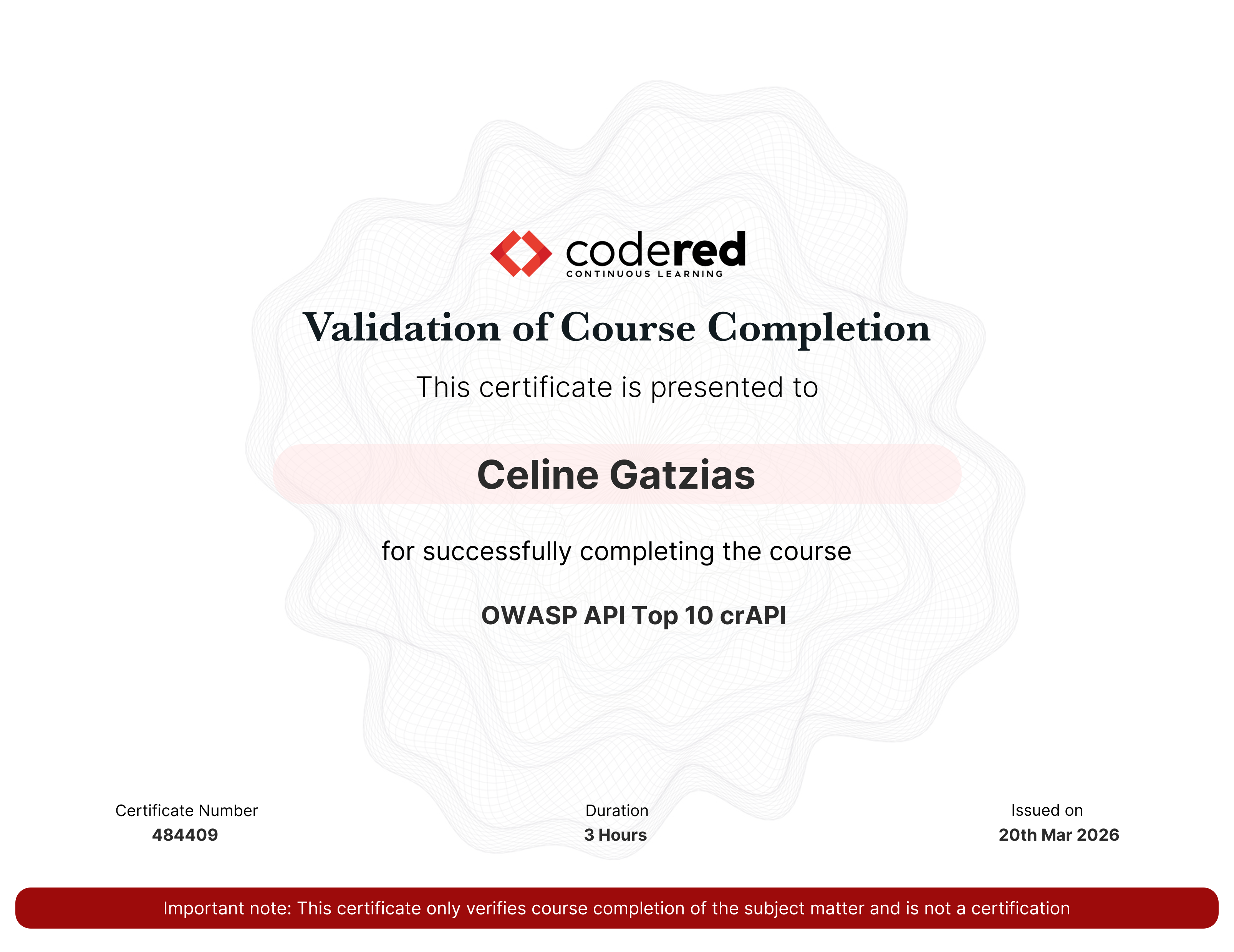 certificate