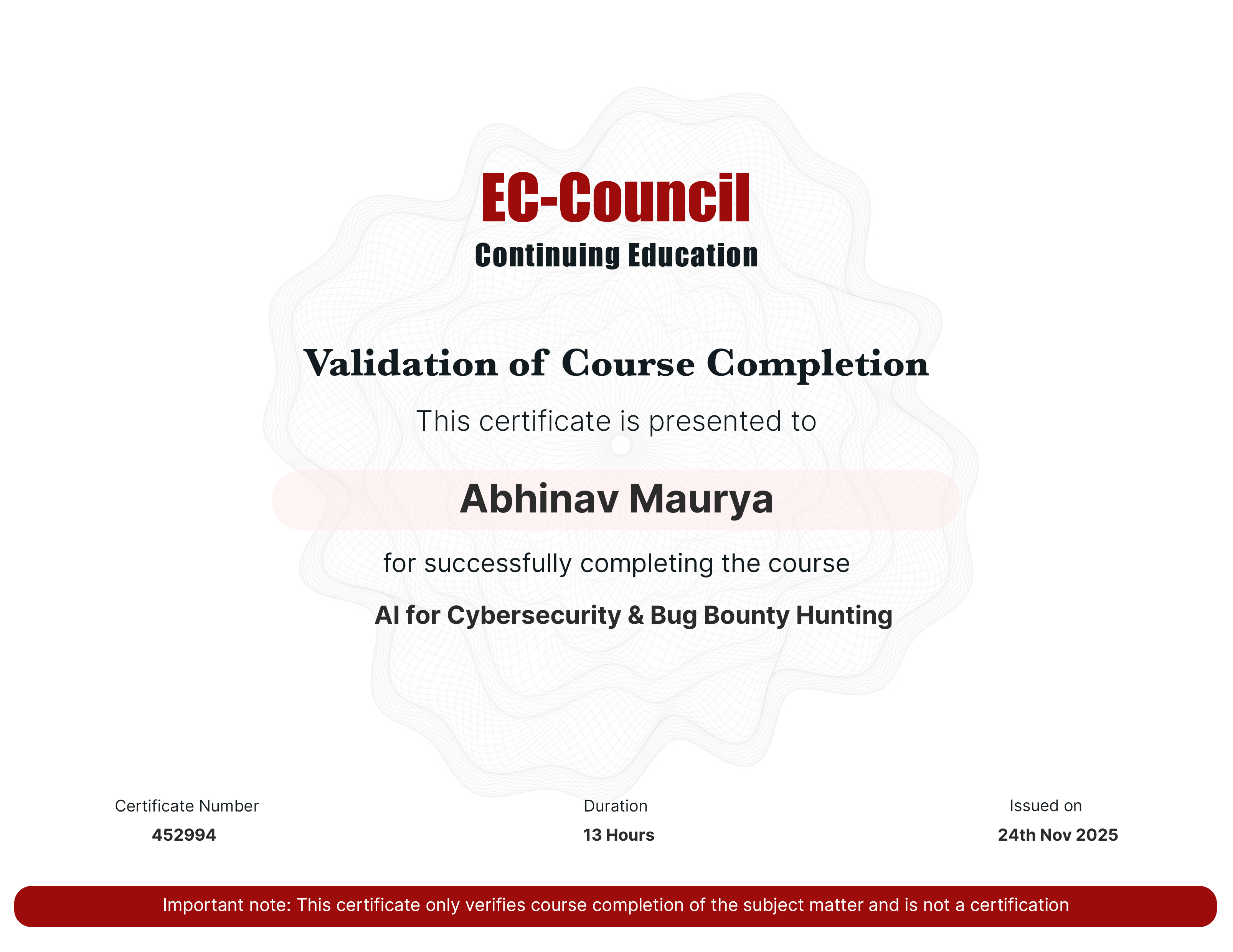 certificate