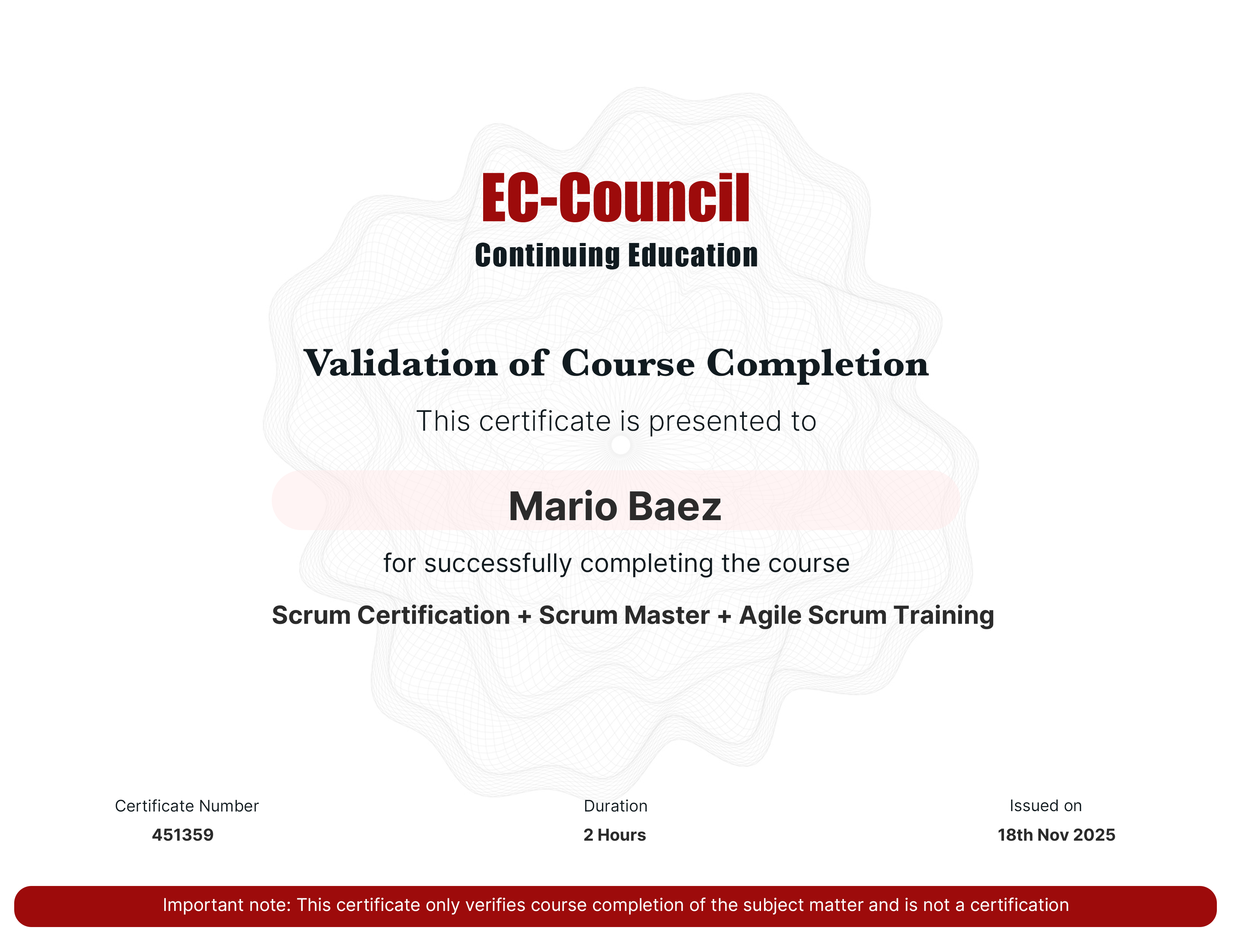 certificate