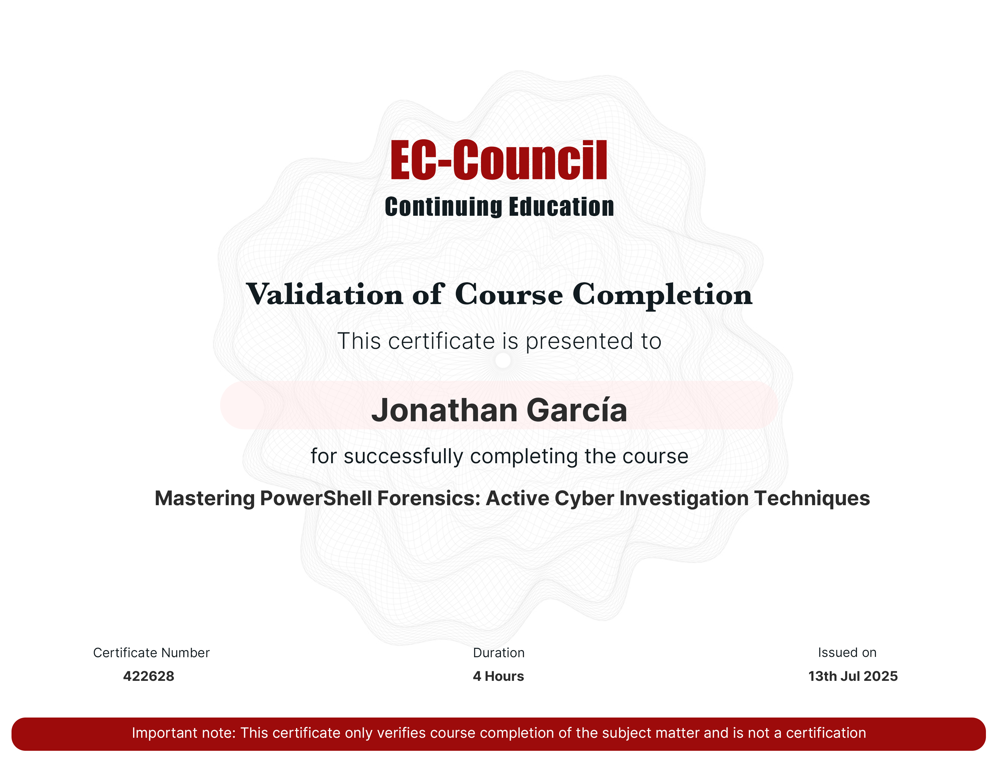 certificate