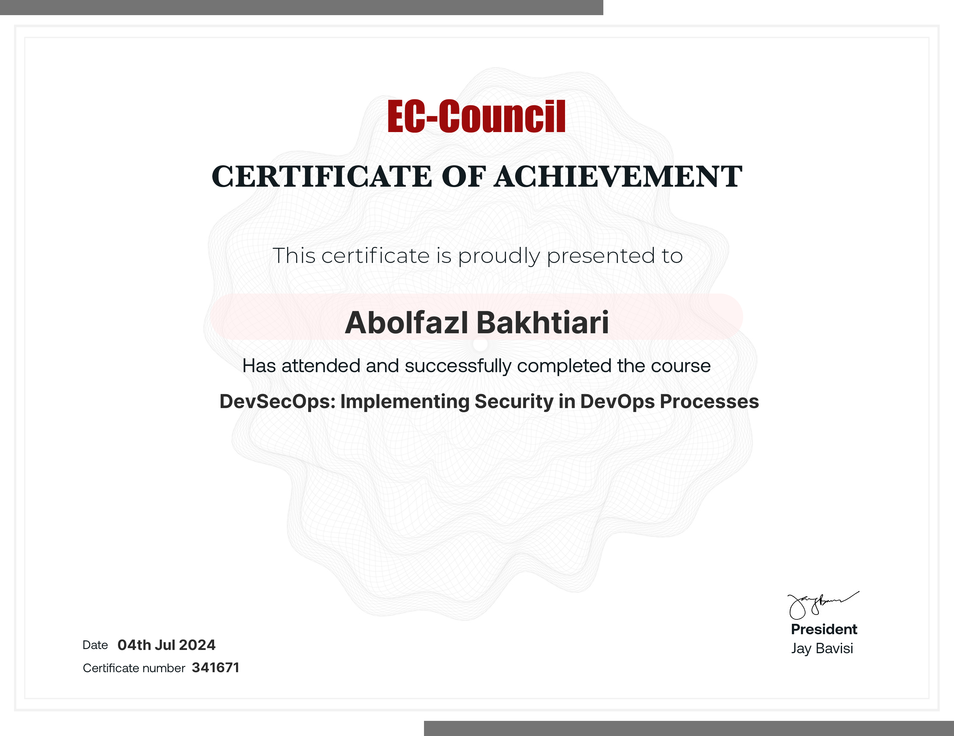 certificate