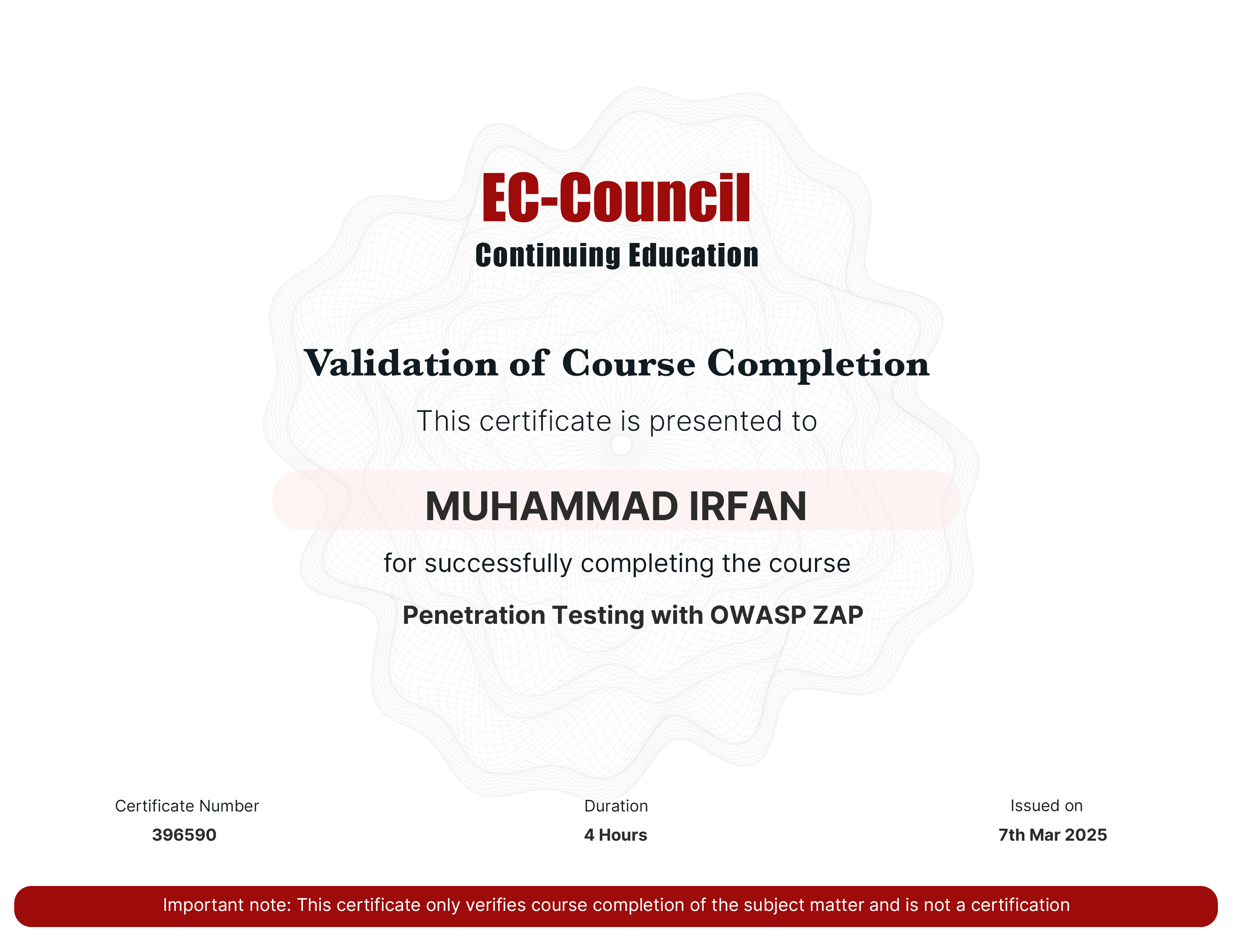 certificate